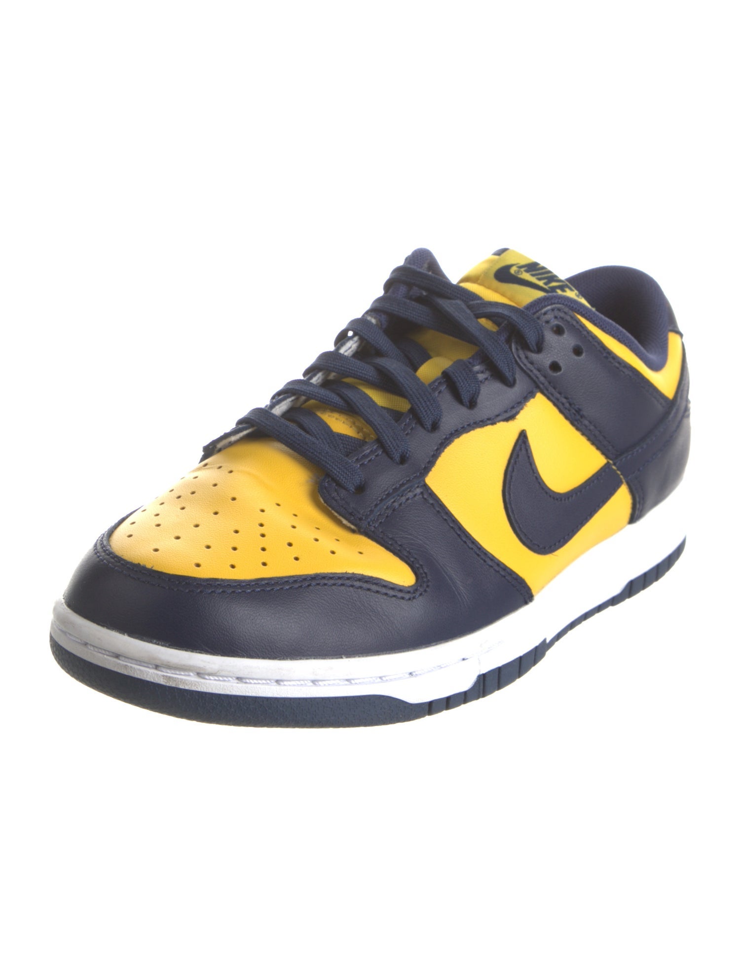 Nike Leather Colorblock Pattern Sneakers