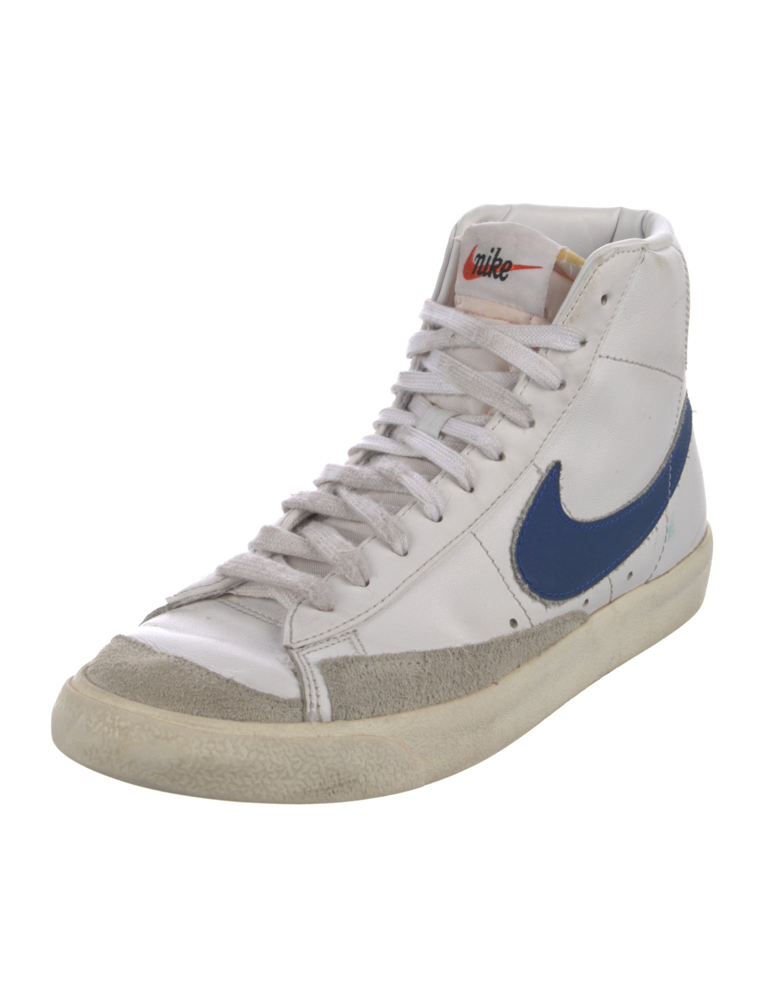 Nike Leather Colorblock Pattern Sneakers