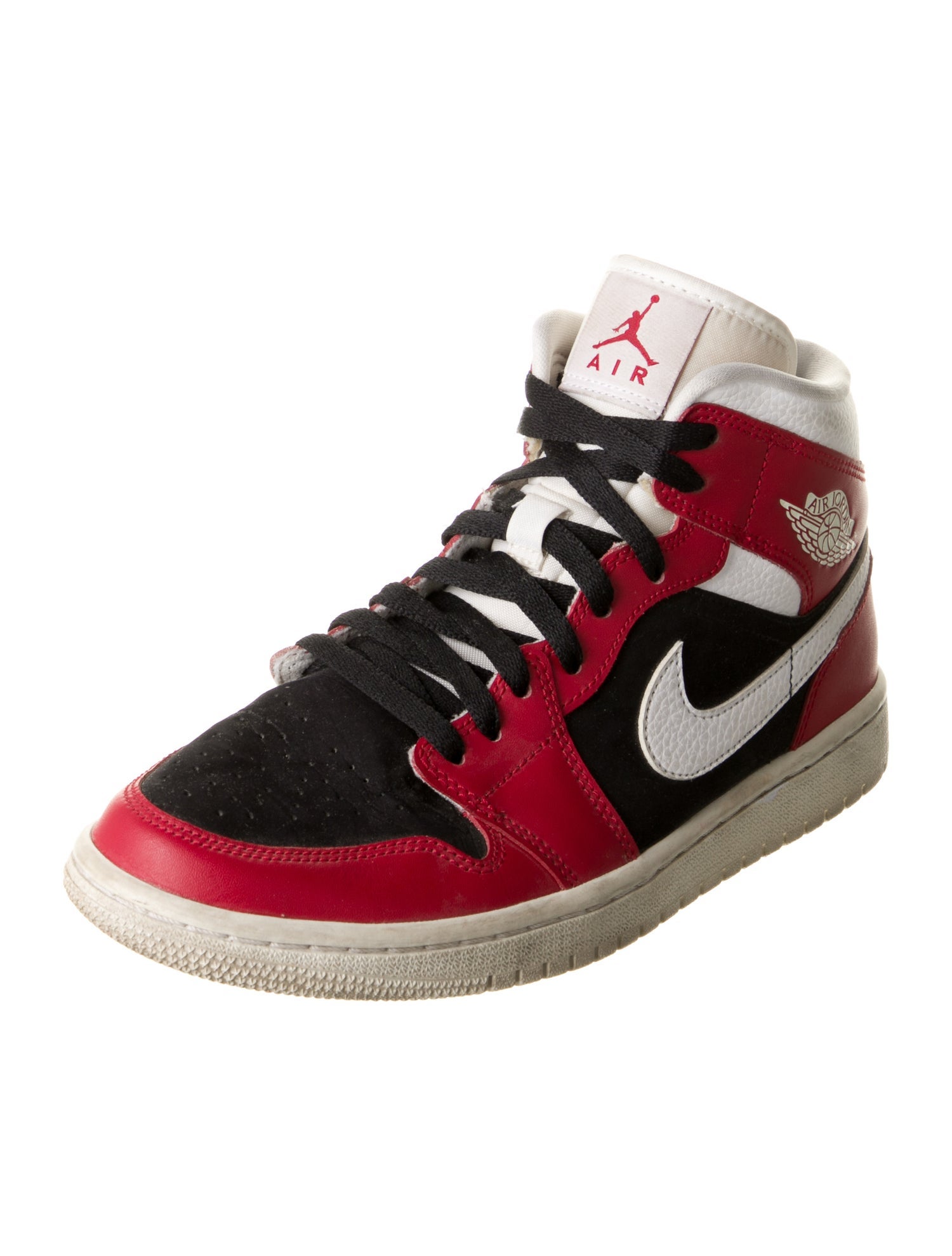 Nike Leather Colorblock Pattern Athletic Sneakers