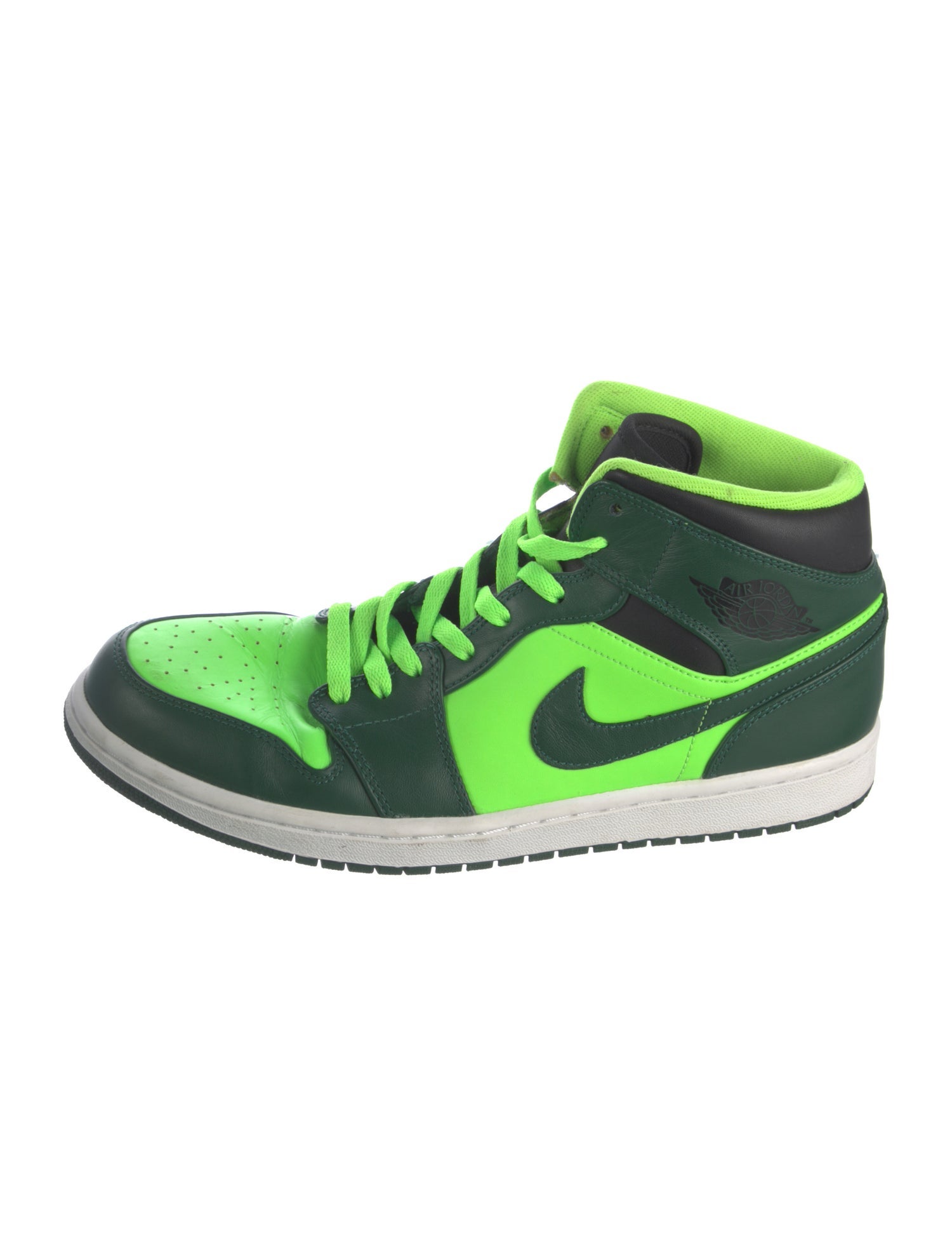 Nike Leather Colorblock Pattern Sneakers