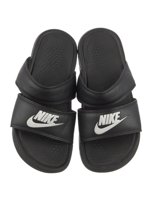 Nike Leather Graphic Print Slides