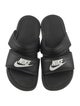 Nike Leather Graphic Print Slides