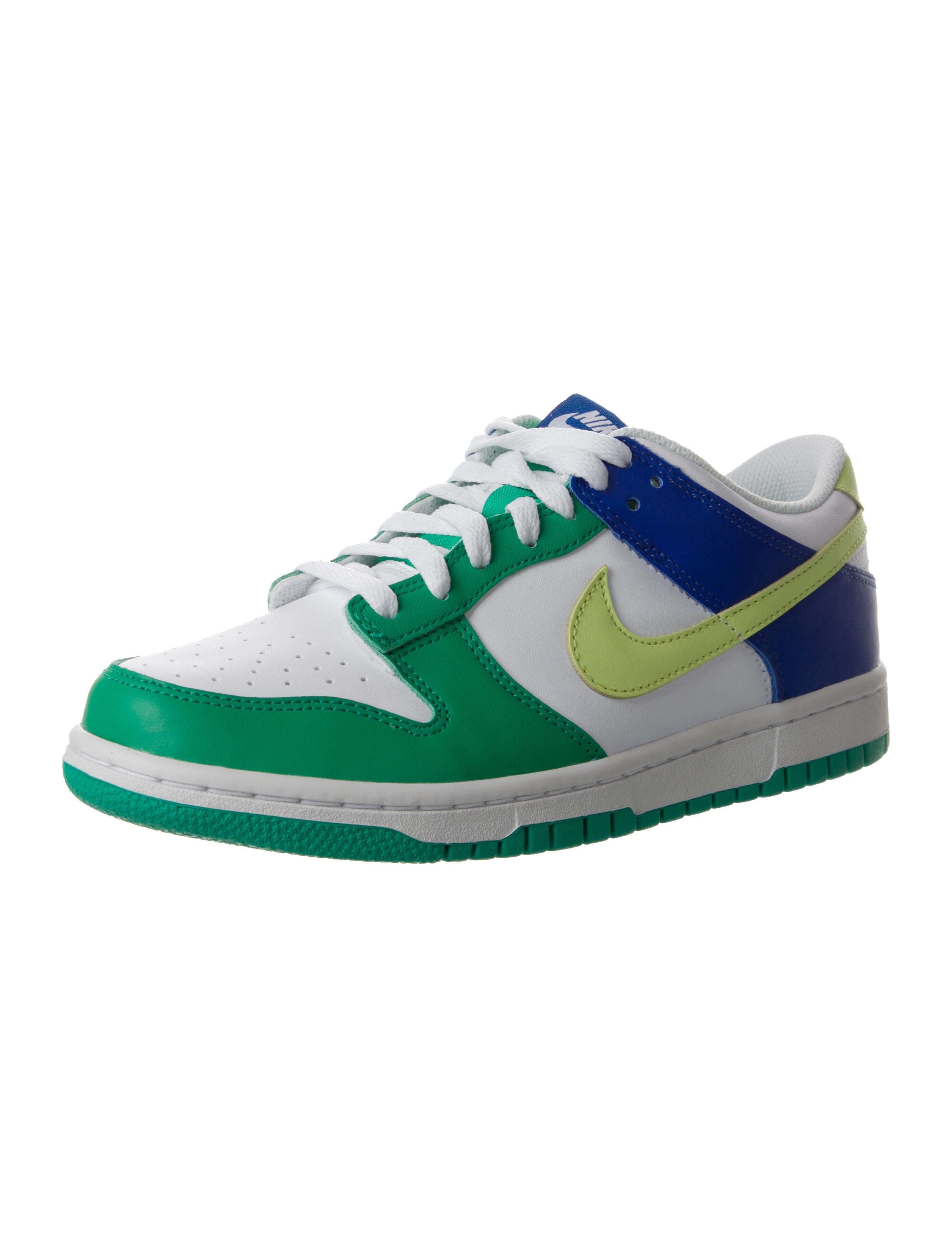Nike Leather Colorblock Pattern Athletic Sneakers