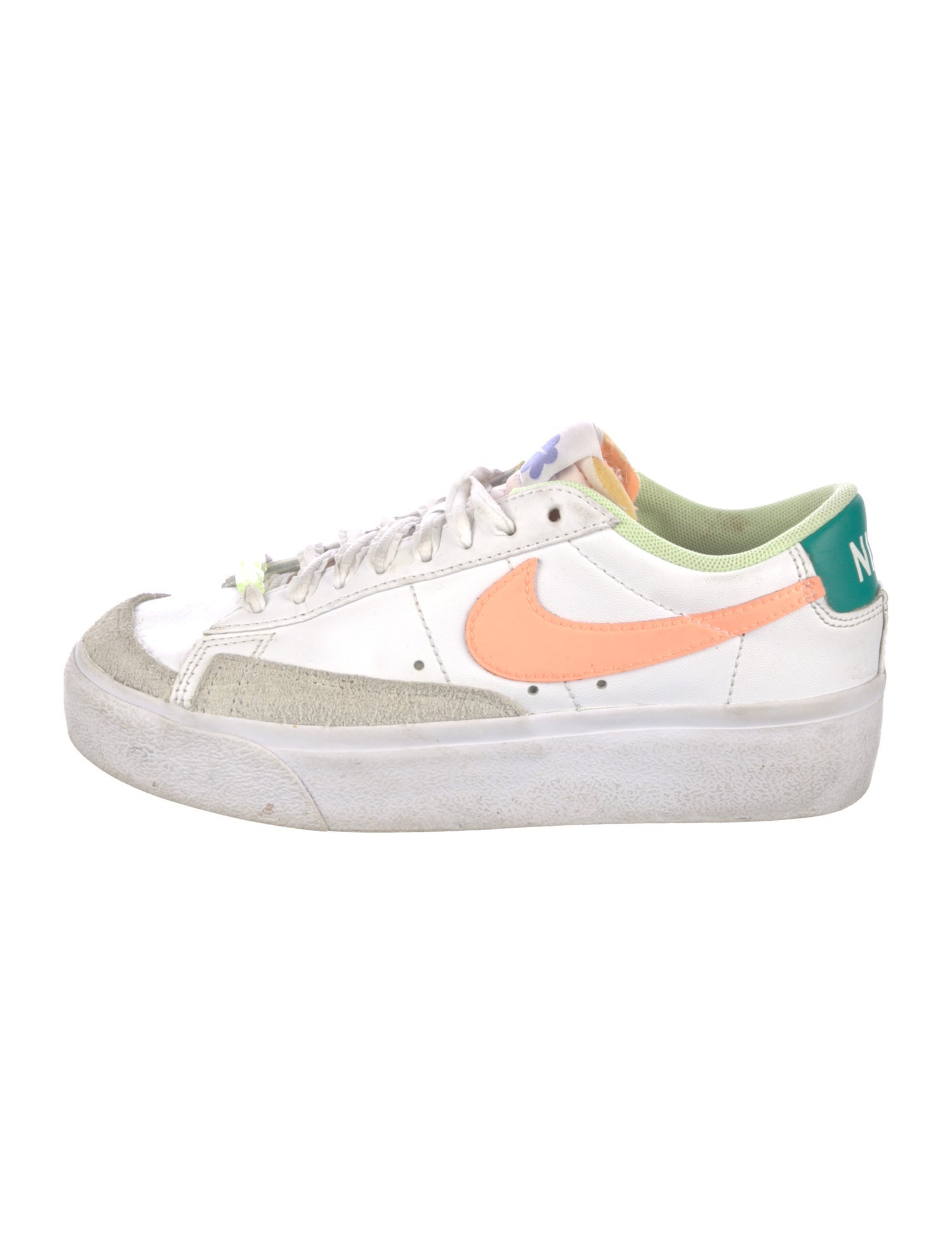 Nike Leather Colorblock Pattern Sneakers