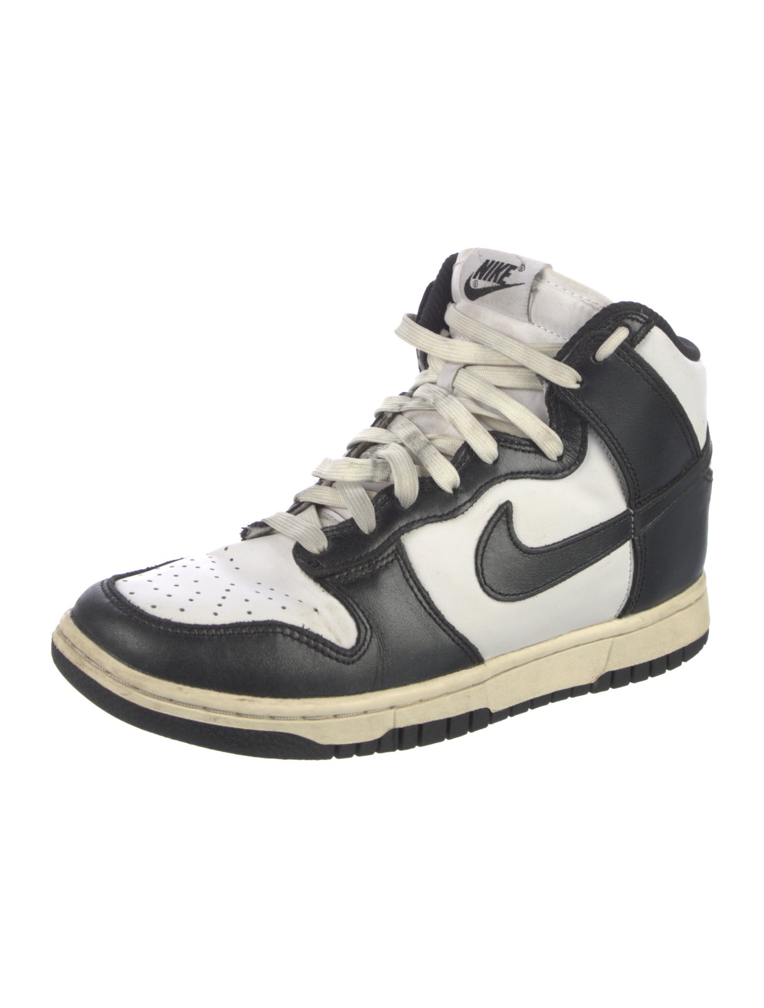 Nike Leather Colorblock Pattern Athletic Sneakers