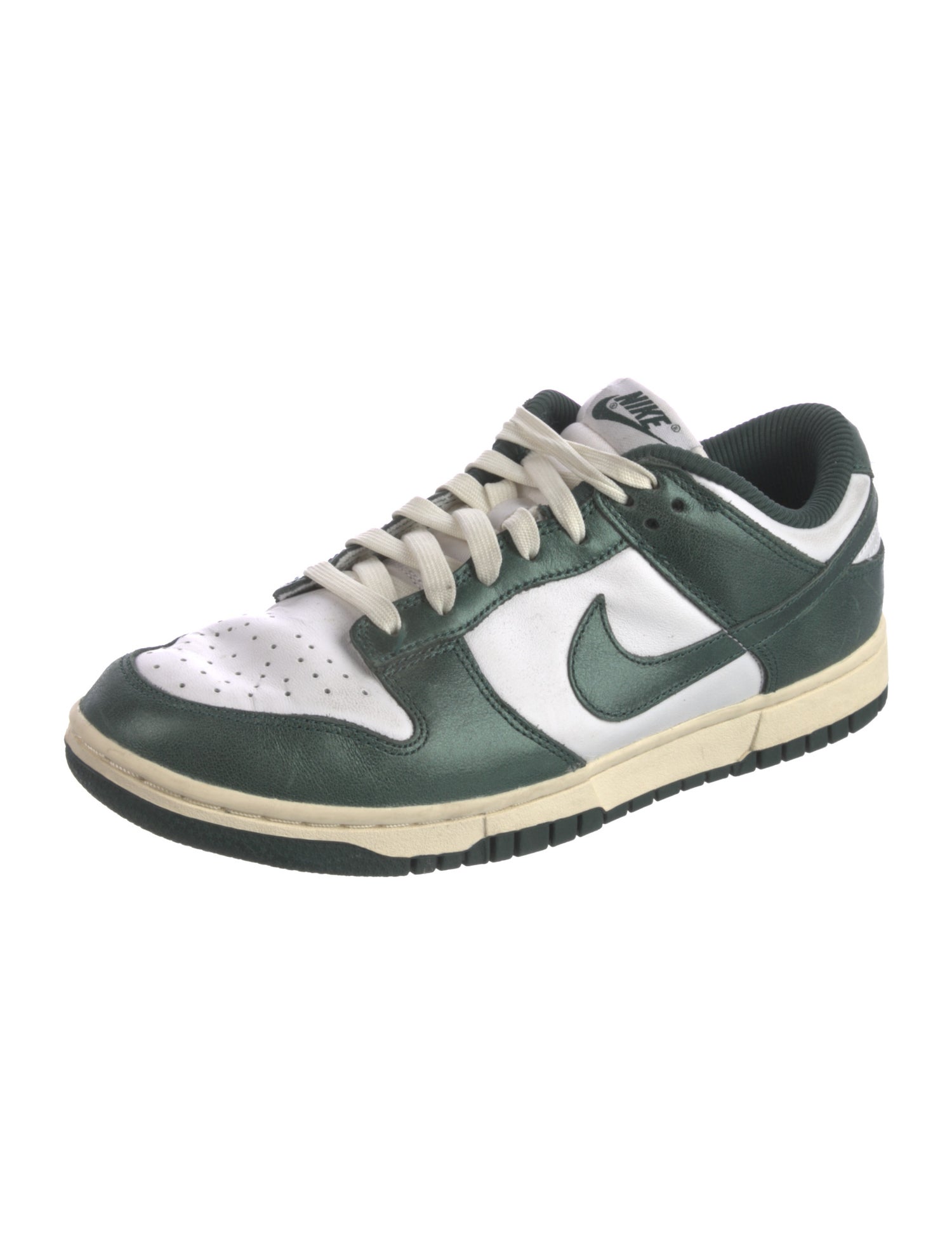 Nike Leather Colorblock Pattern Athletic Sneakers