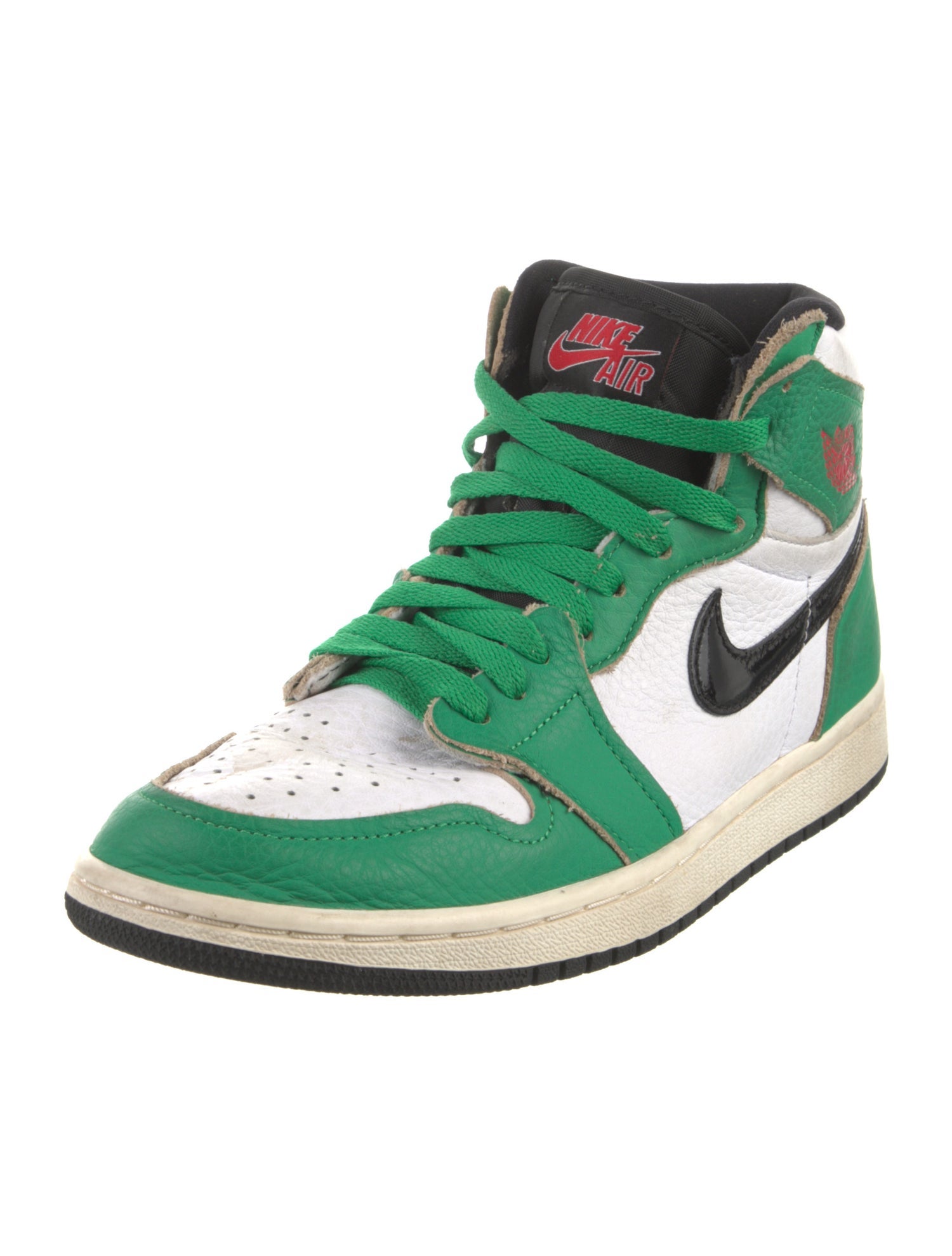 Nike Leather Colorblock Pattern Athletic Sneakers