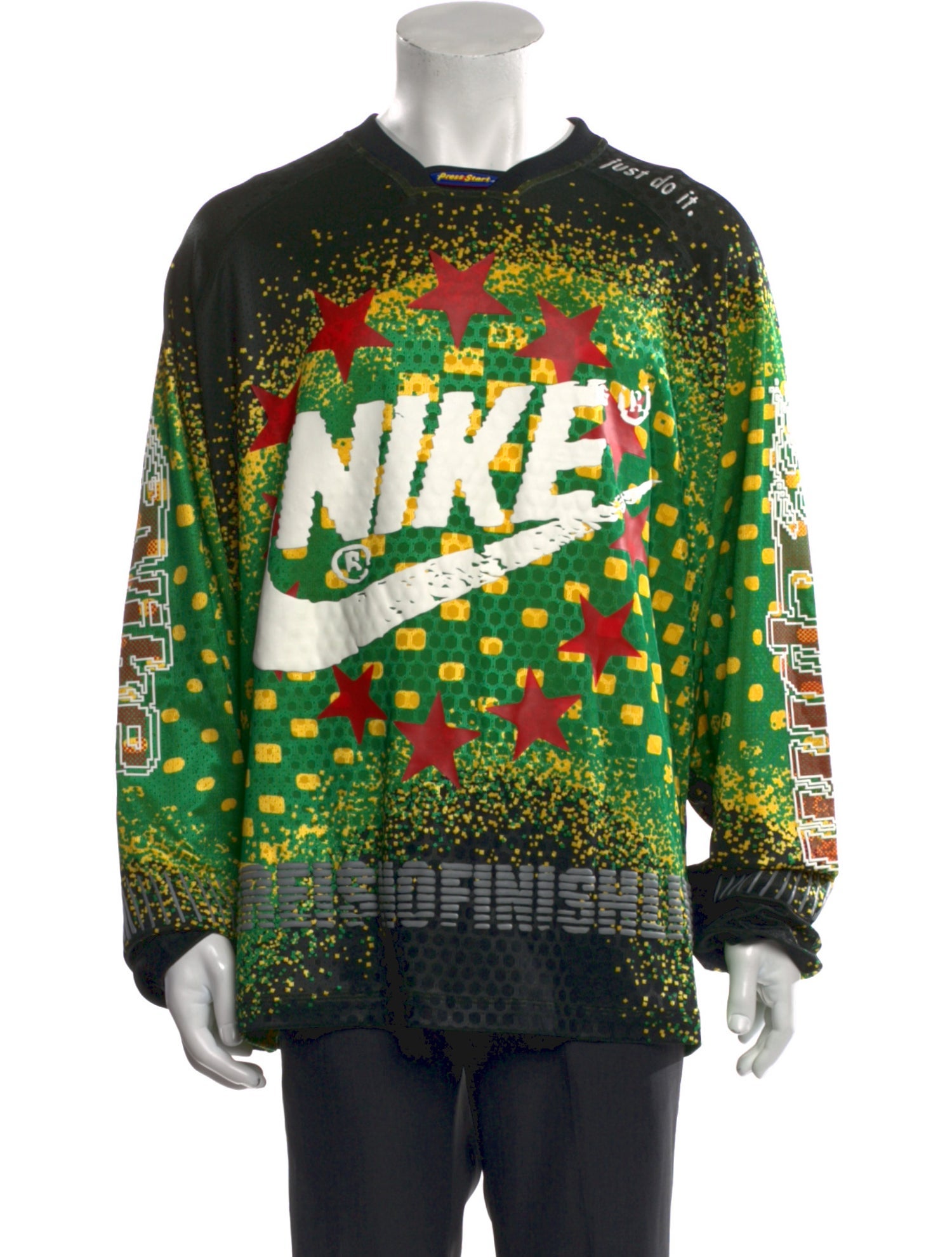 Nike x Cactus Plant Flea Market Printed Crew Neck Henley w/ Tags