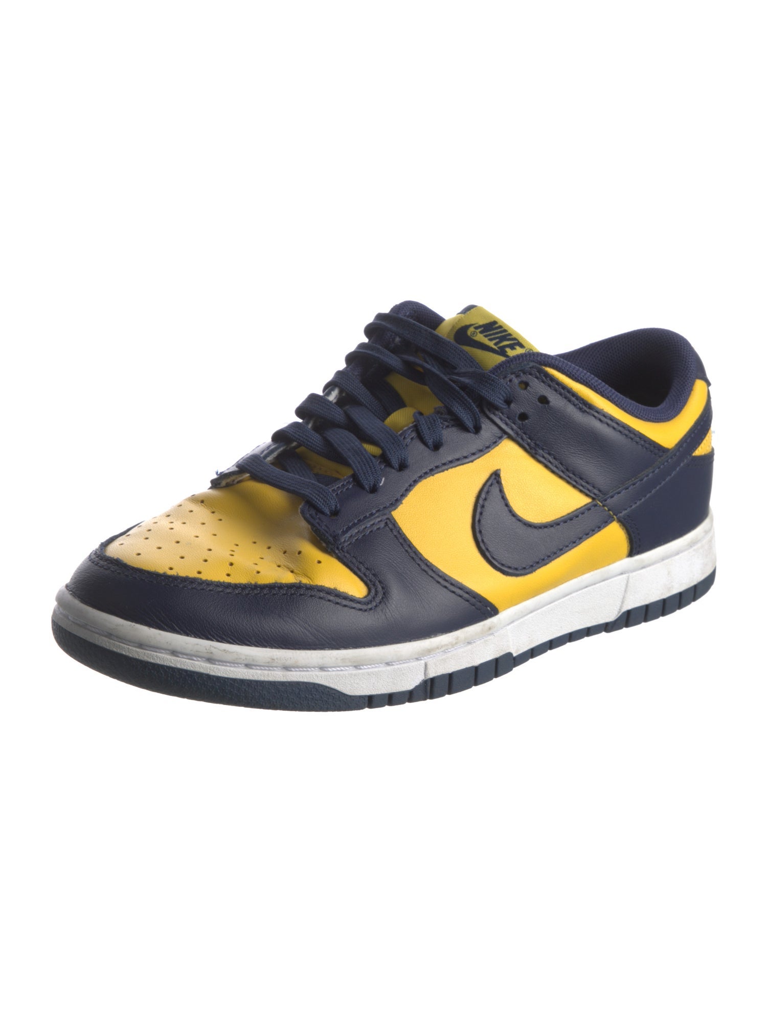 Nike Leather Colorblock Pattern Sneakers