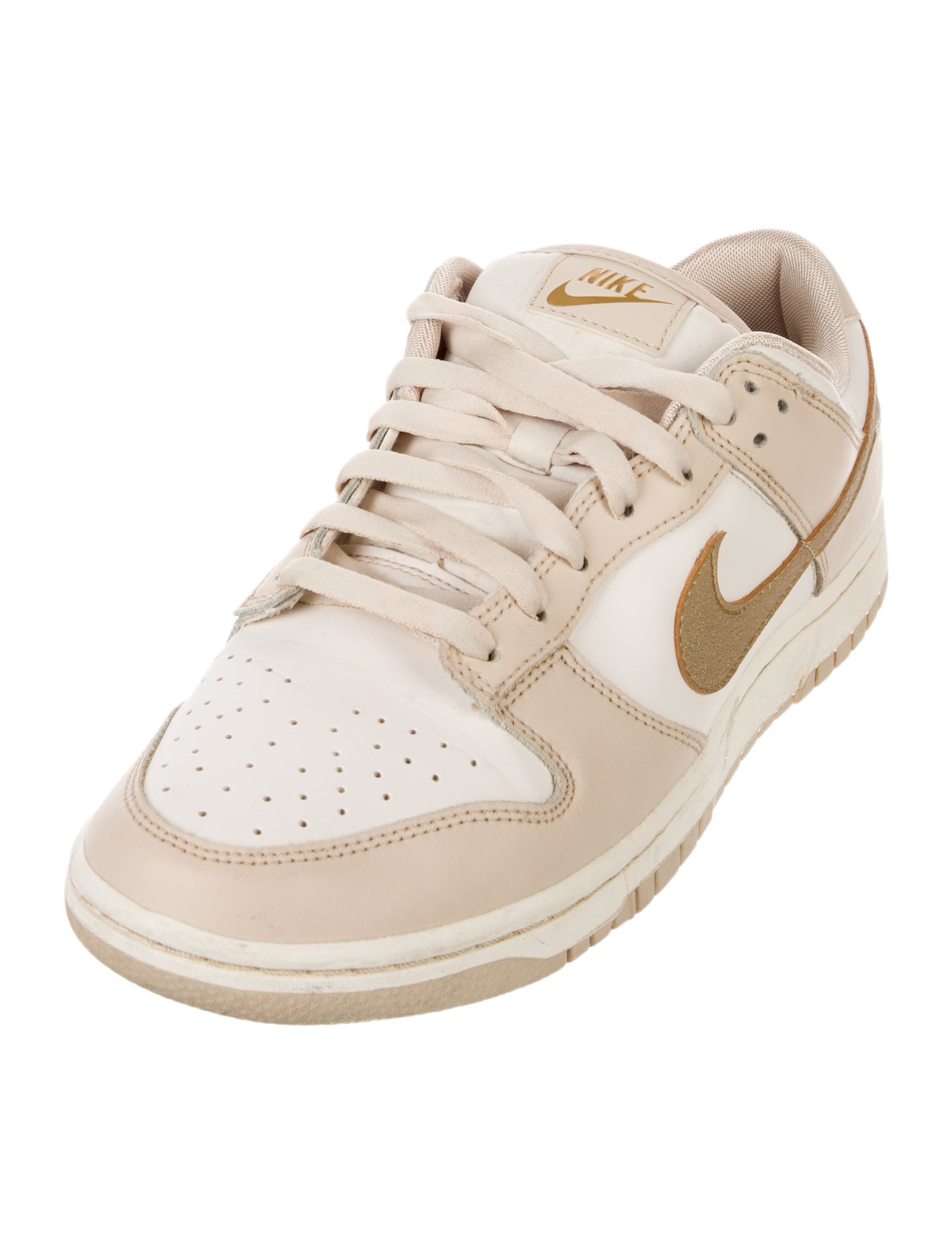 Nike Leather Colorblock Pattern Athletic Sneakers
