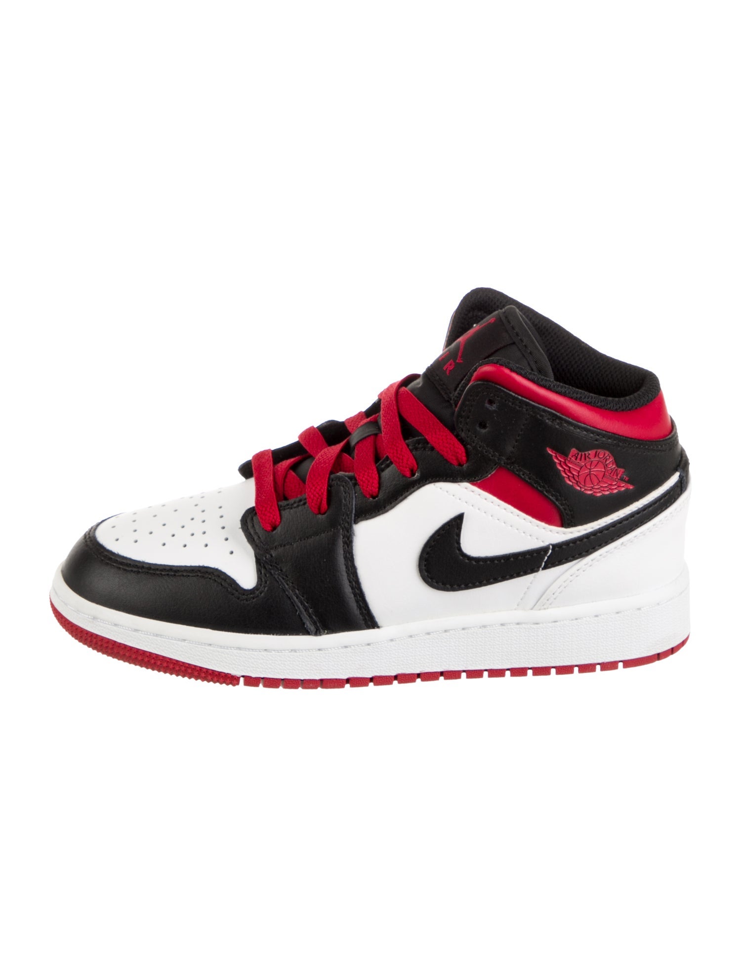 Jordan Kids' 1 Mid 'Gym Red Black Toe' (GS) Sneakers