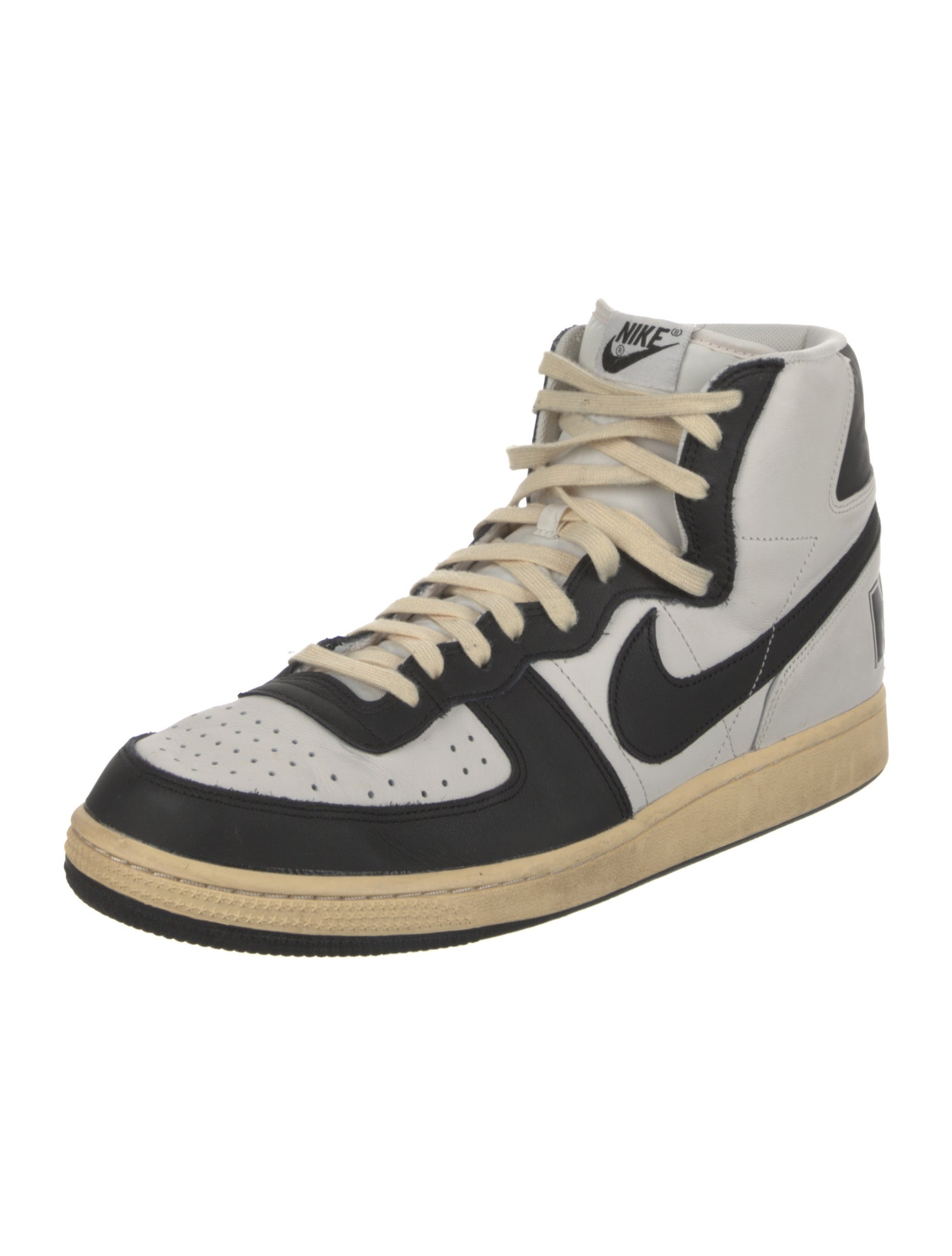 Nike Leather Colorblock Pattern Sneakers