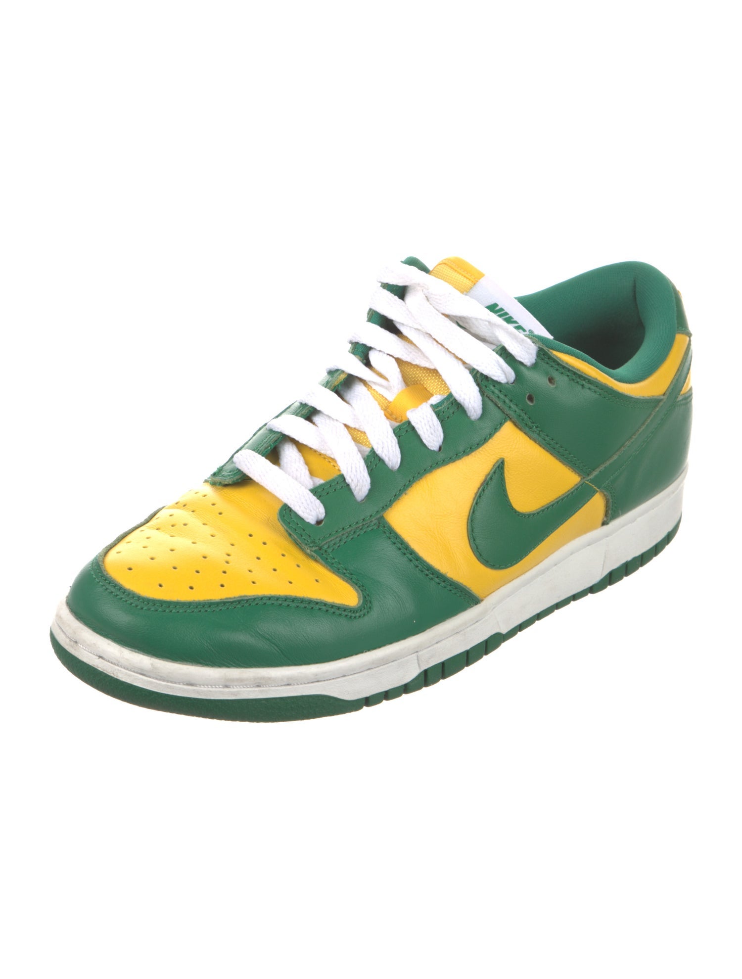Nike Leather Colorblock Pattern Sneakers