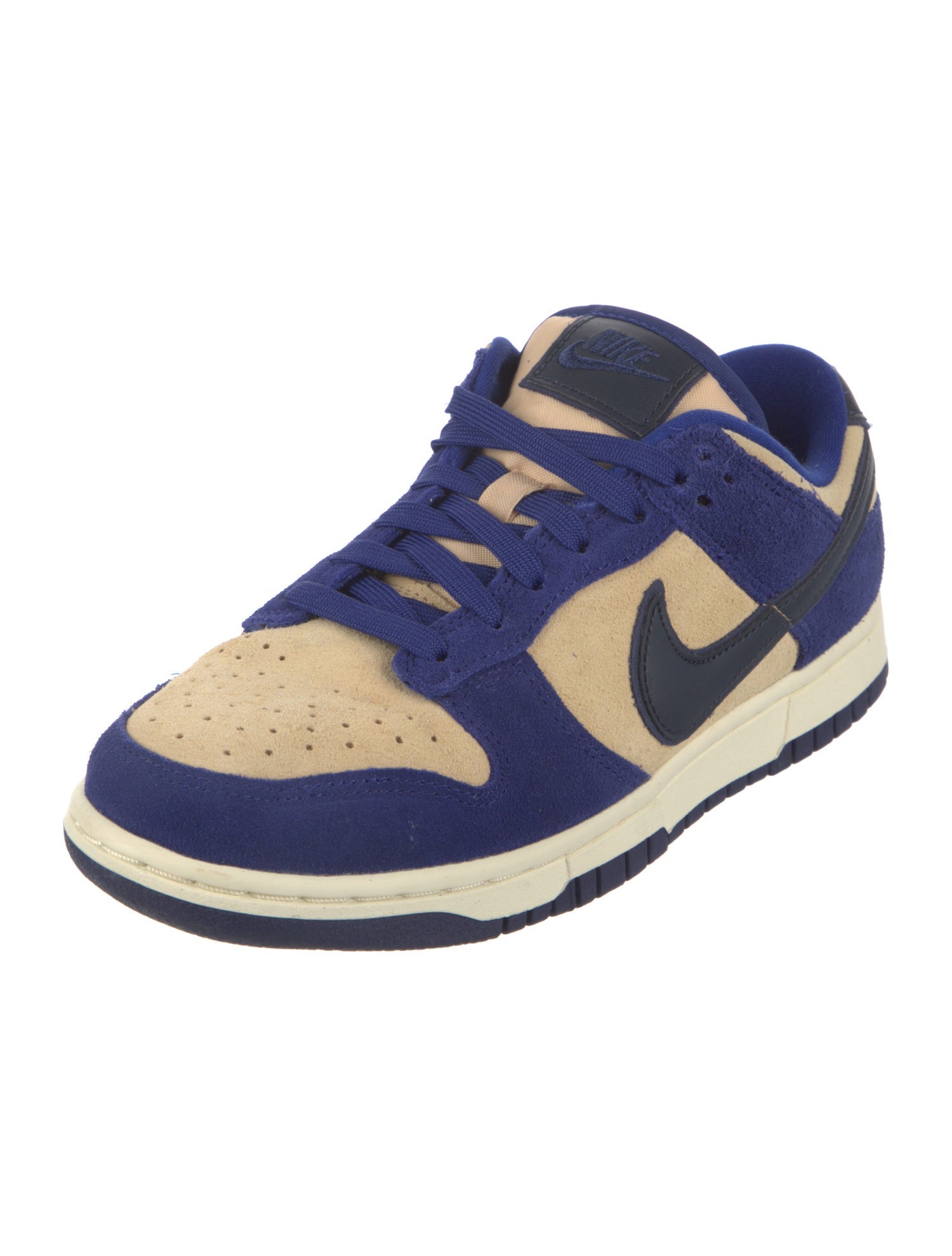 Nike Suede Colorblock Pattern Athletic Sneakers