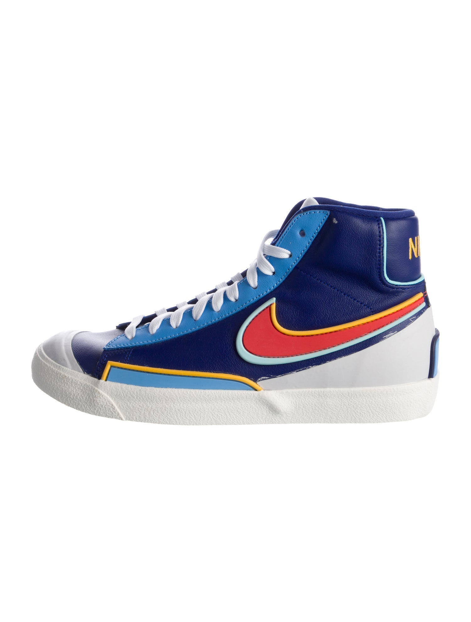 Nike Leather Colorblock Pattern Sneakers