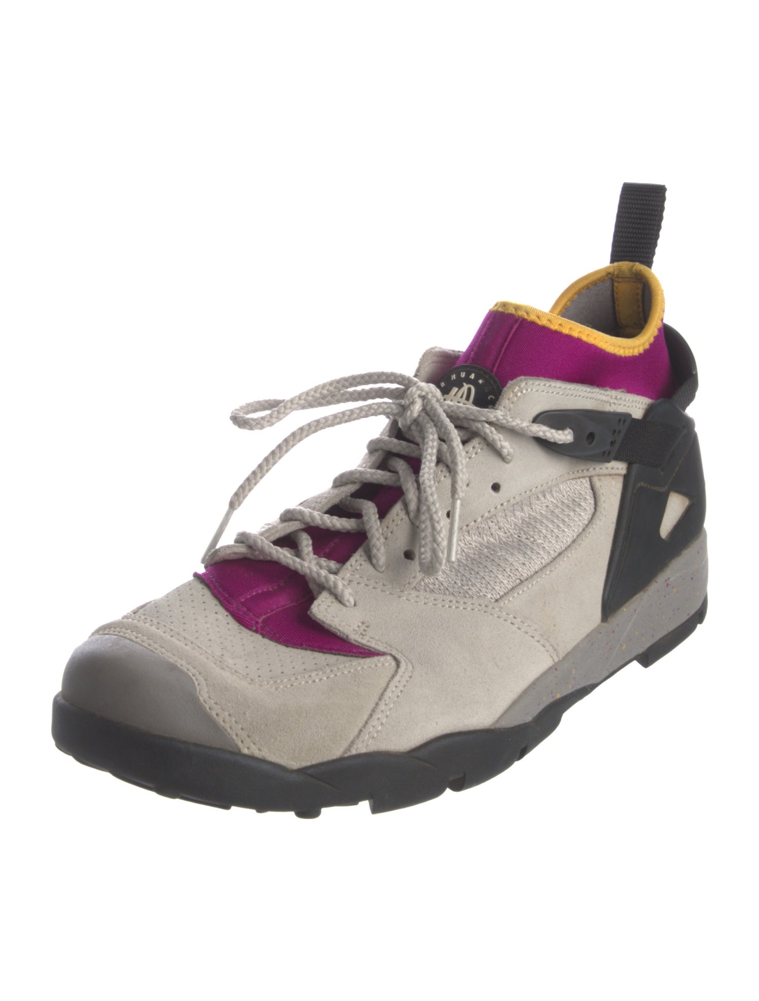 Nike Suede Colorblock Pattern Athletic Sneakers