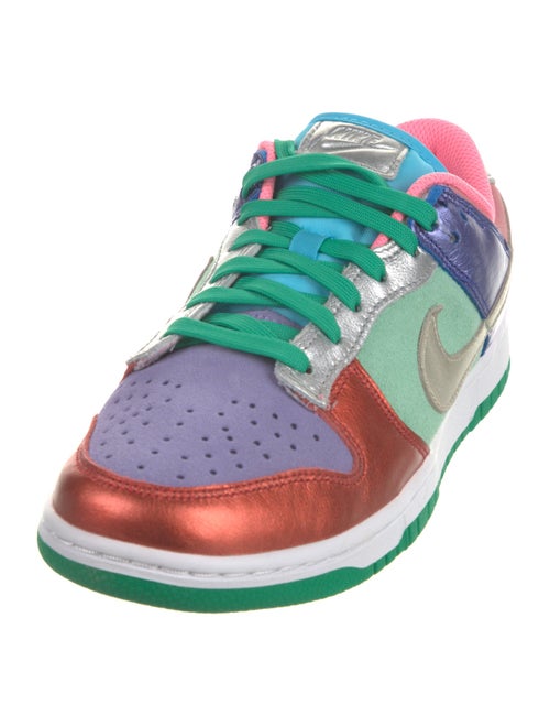 Nike Leather Colorblock Pattern Athletic Sneakers