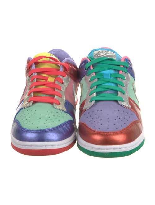 Nike Leather Colorblock Pattern Athletic Sneakers