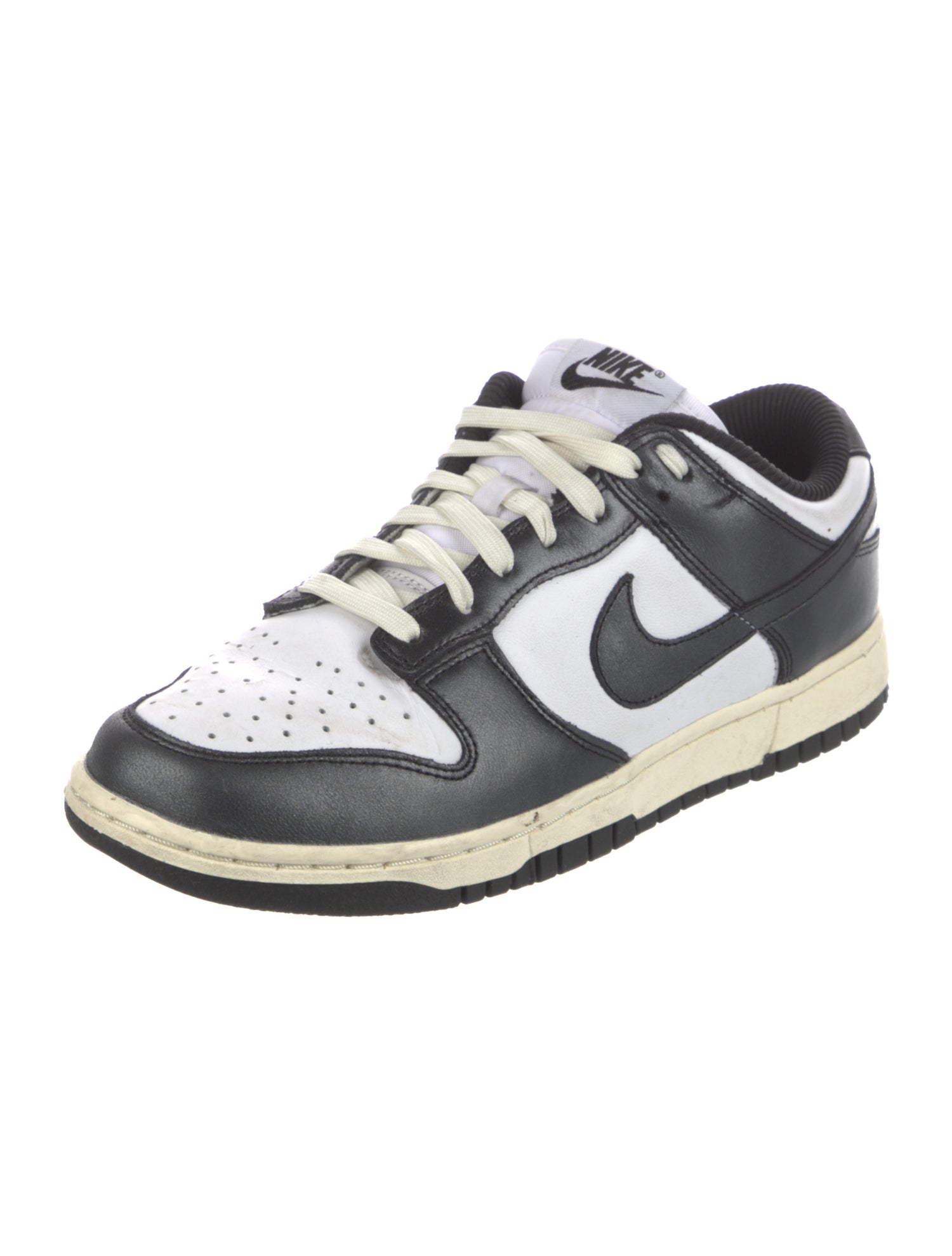 Nike Leather Colorblock Pattern Athletic Sneakers