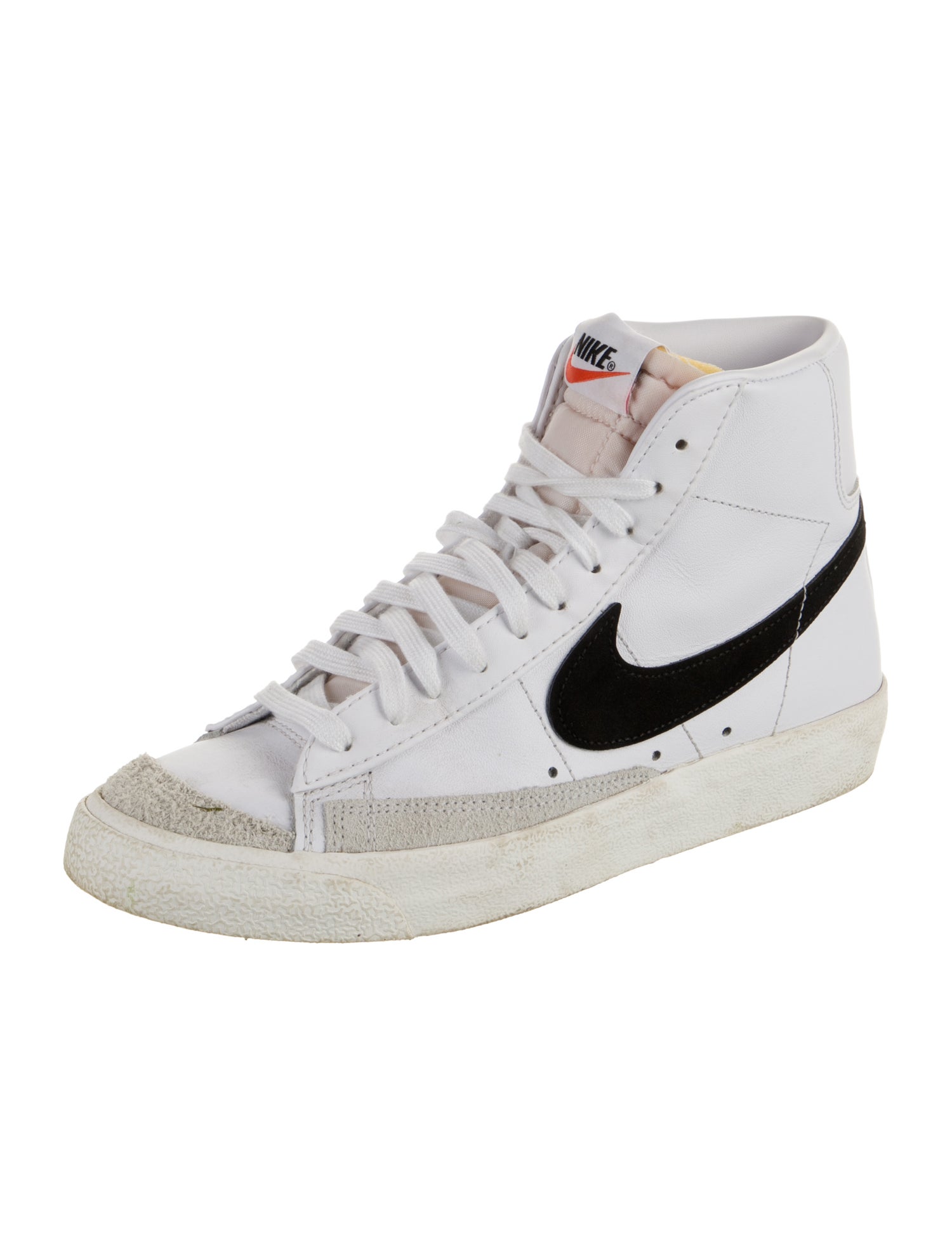 Nike Leather Raw-Edge Trim Athletic Sneakers