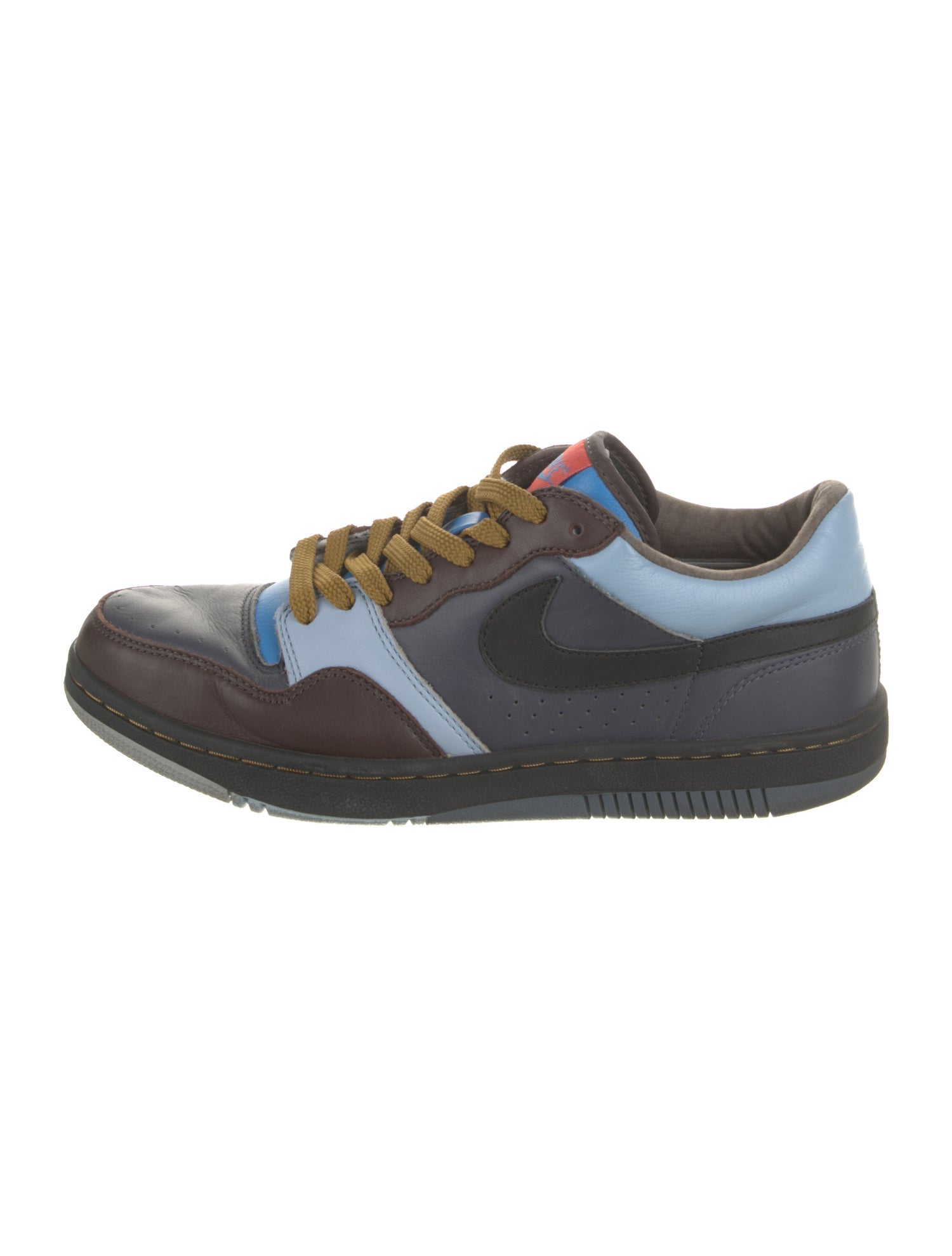 Nike Leather Colorblock Pattern Sneakers