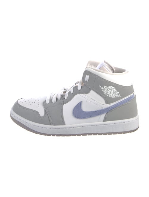 Jordan 1 Mid Wolf Grey 'Aluminum' Athletic Sneakers