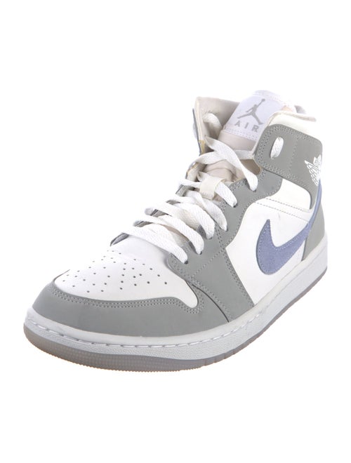 Jordan 1 Mid Wolf Grey 'Aluminum' Athletic Sneakers