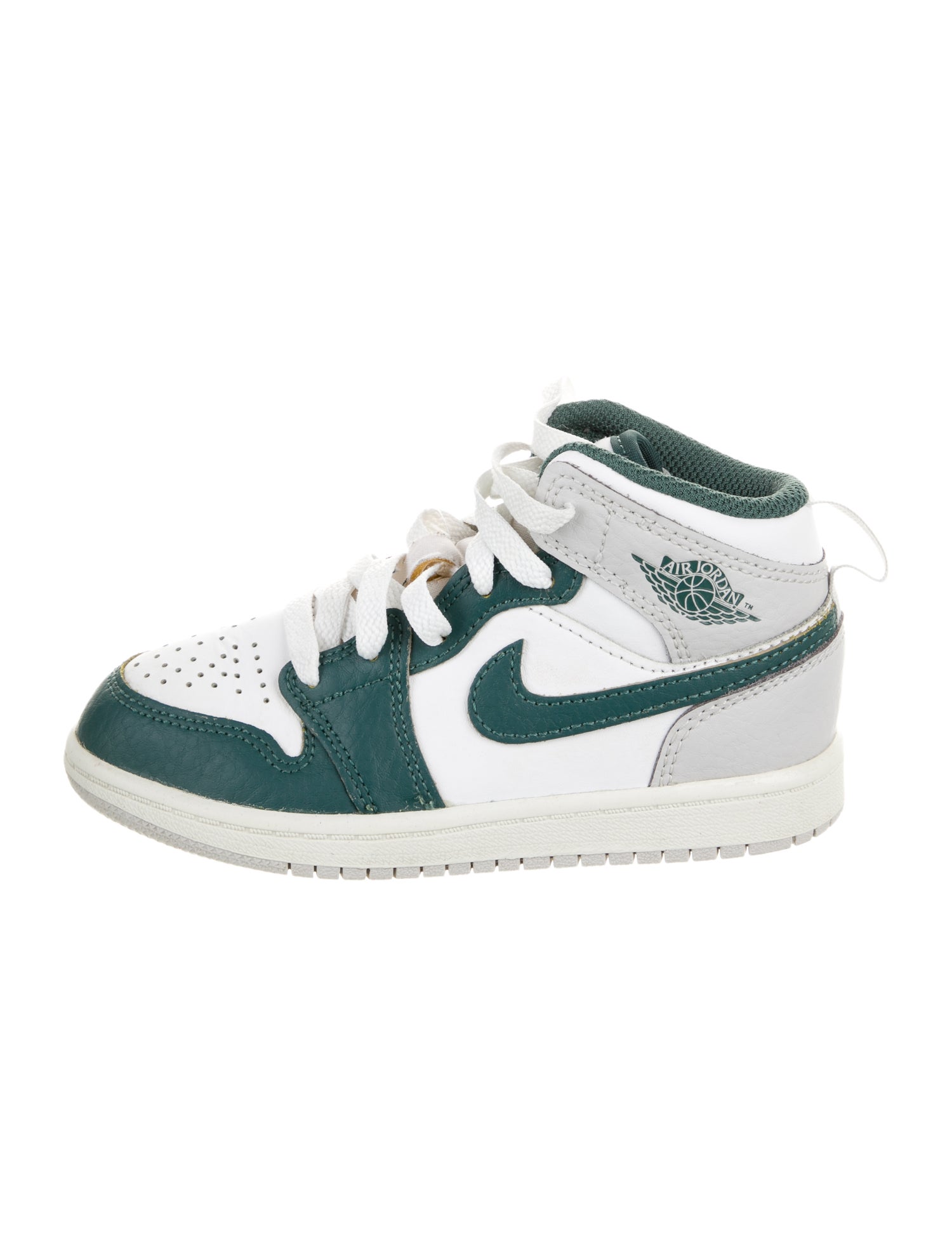 Jordan Kids' 1 Mid 'Oxidized Green' (PS) Sneakers