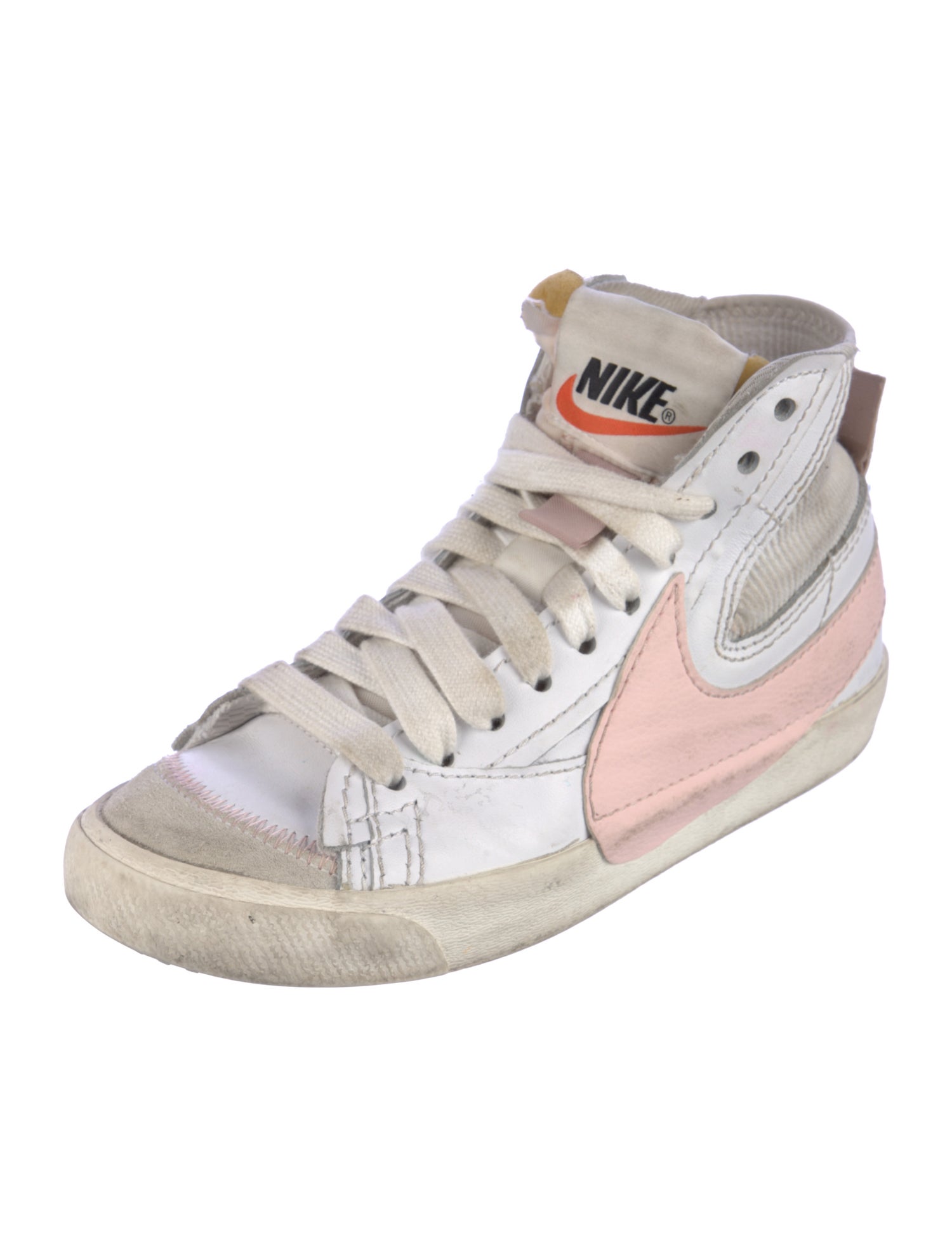 Nike Leather Colorblock Pattern Athletic Sneakers