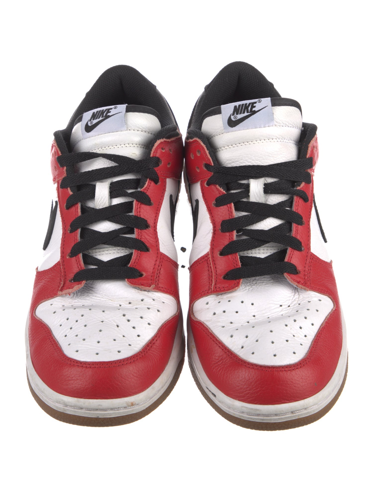 Nike Leather Colorblock Pattern Athletic Sneakers