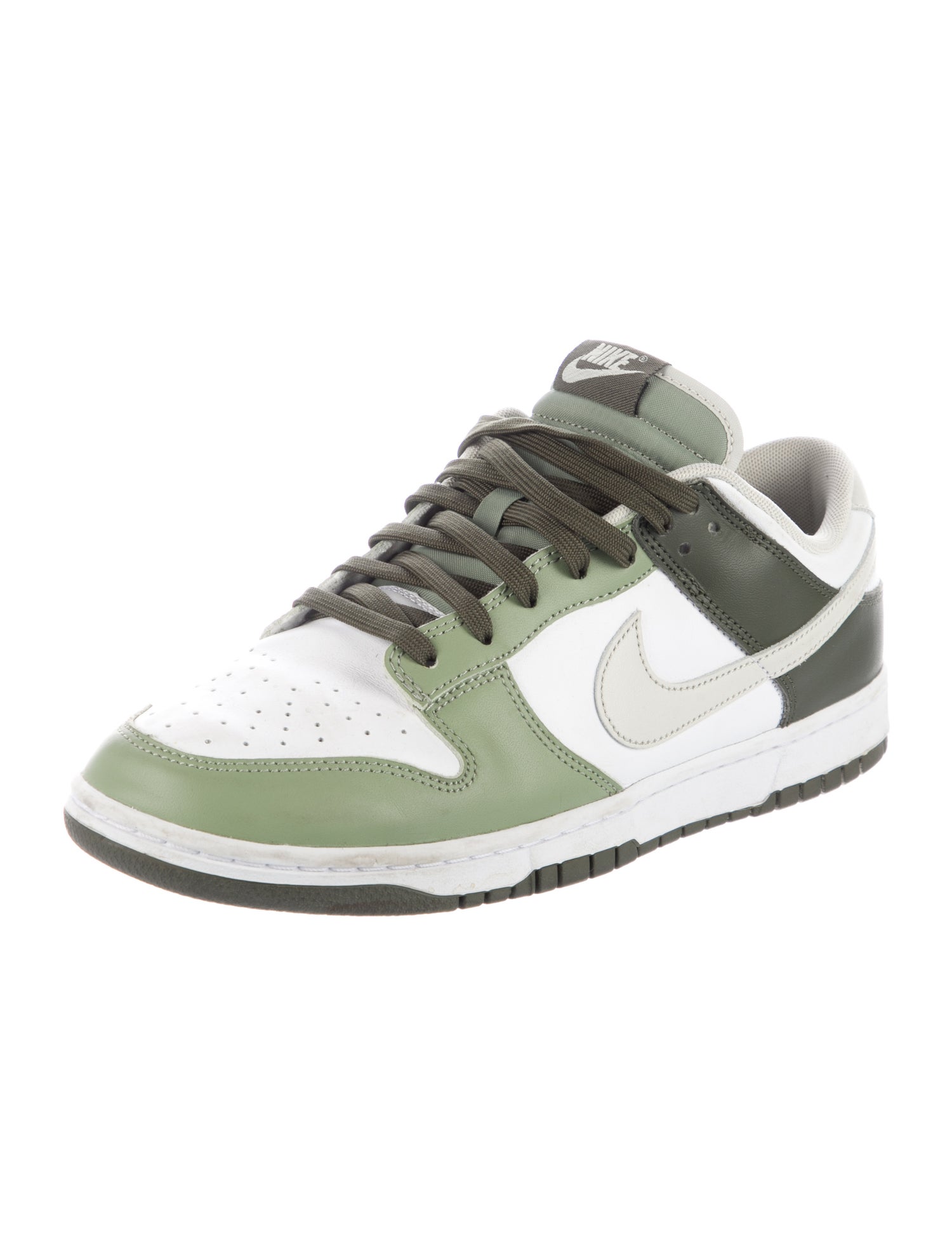 Nike Leather Colorblock Pattern Sneakers