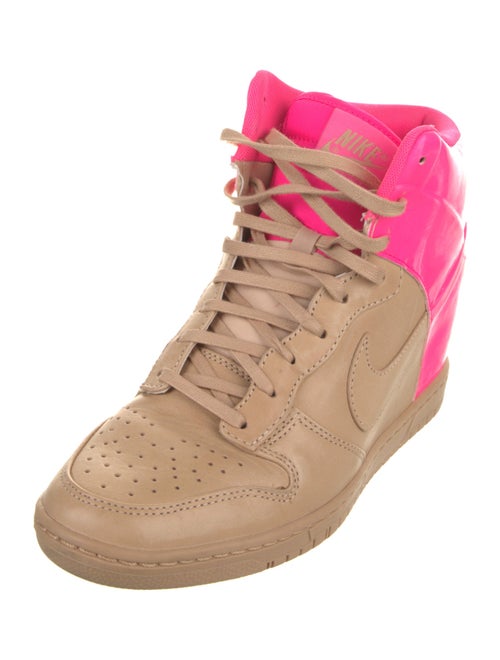 Nike Leather Colorblock Pattern Wedge Sneakers