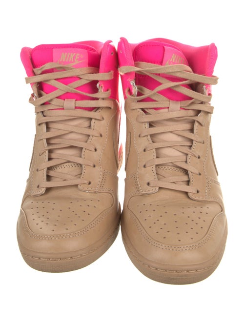 Nike Leather Colorblock Pattern Wedge Sneakers