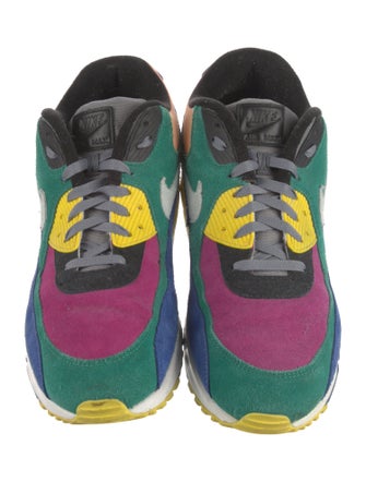 Nike Suede Colorblock Pattern Athletic Sneakers