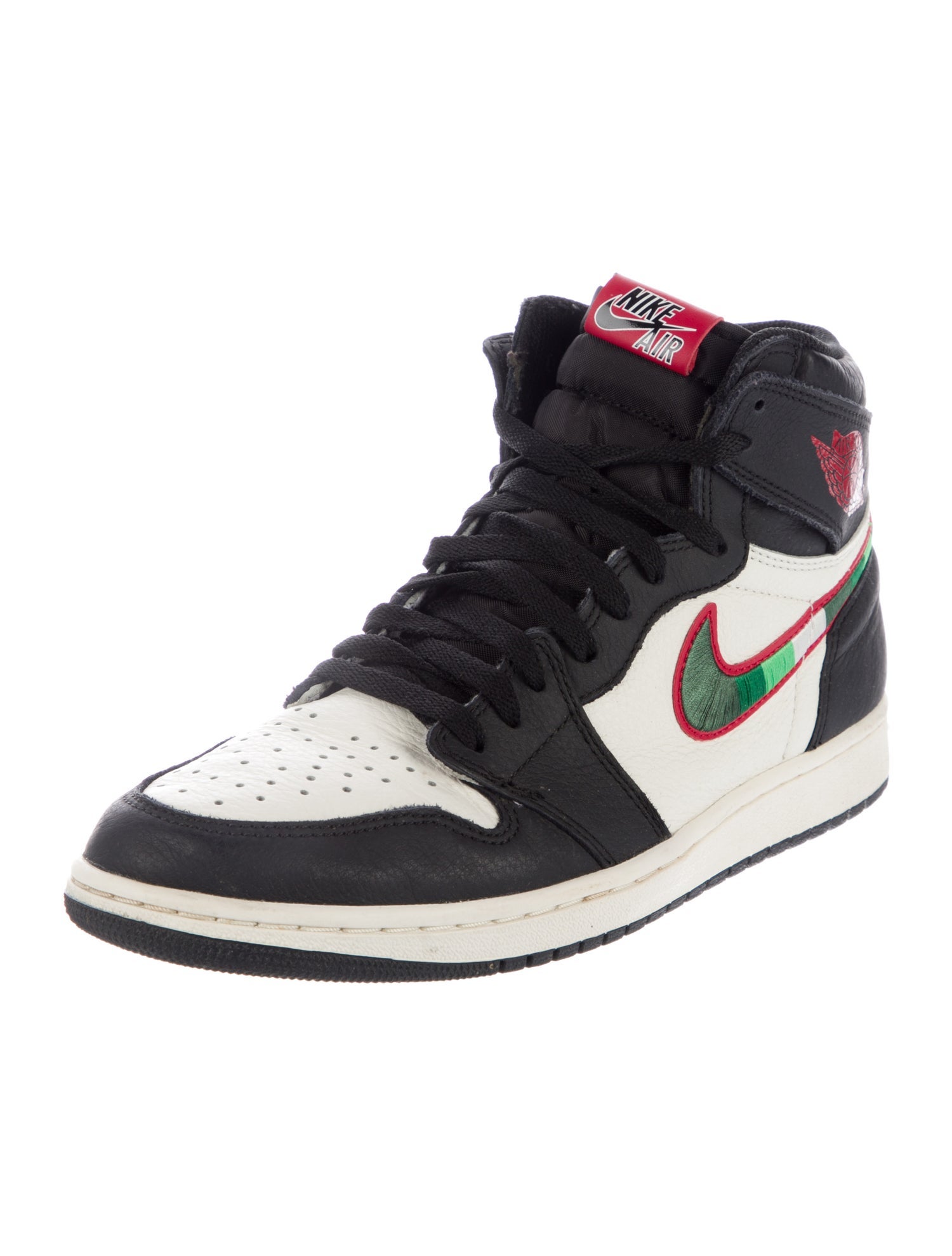 Nike Leather Colorblock Pattern Athletic Sneakers