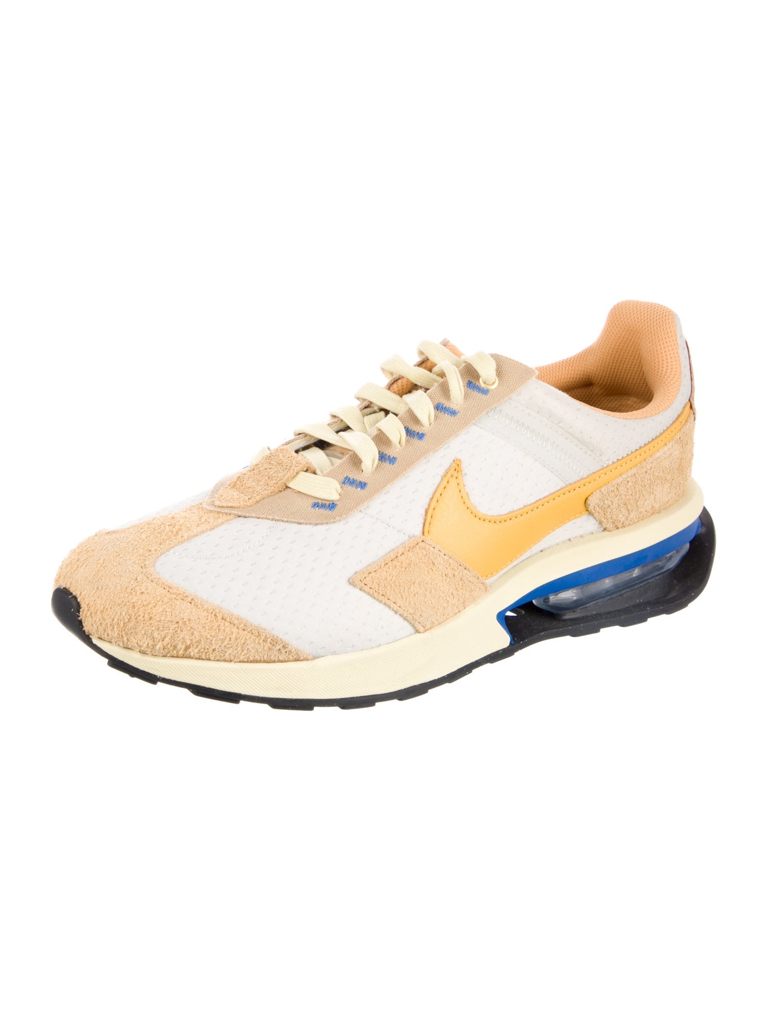 Nike Suede Colorblock Pattern Athletic Sneakers