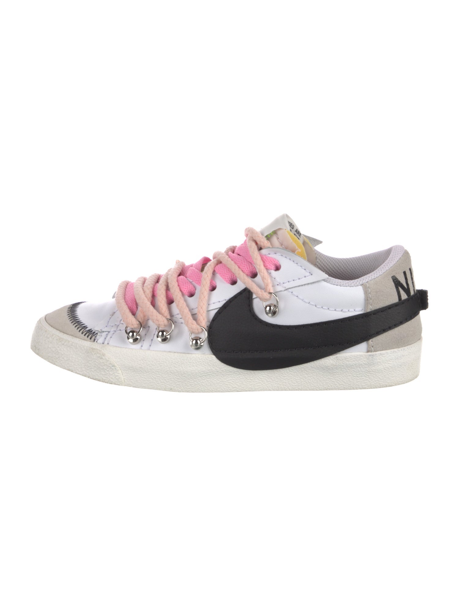 Nike Leather Colorblock Pattern Sneakers