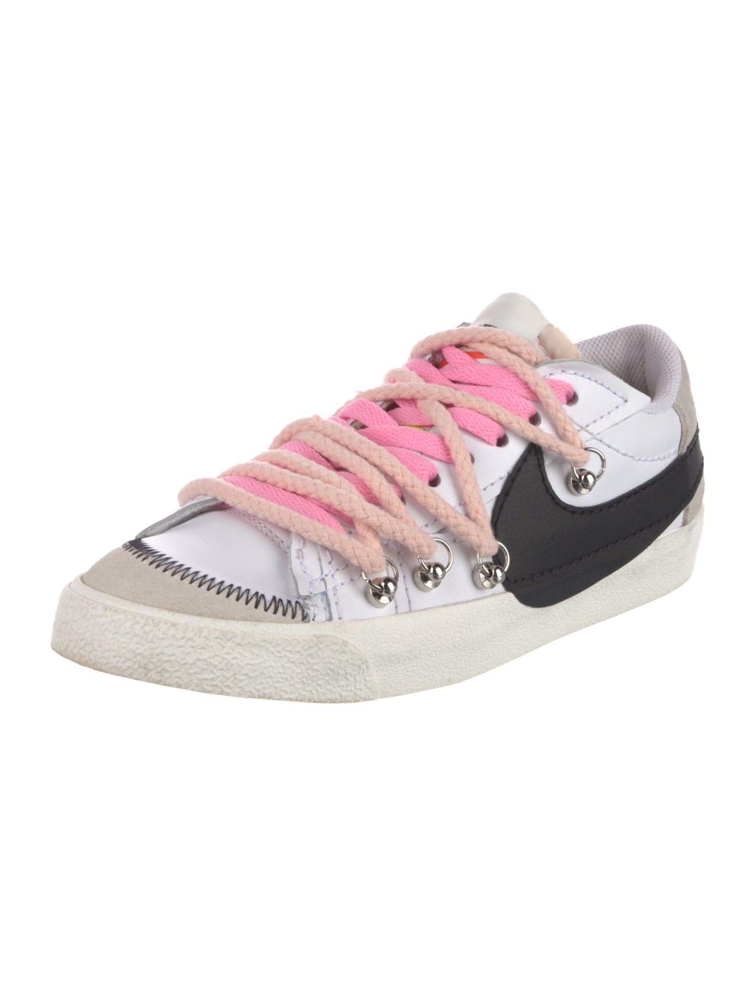 Nike Leather Colorblock Pattern Sneakers