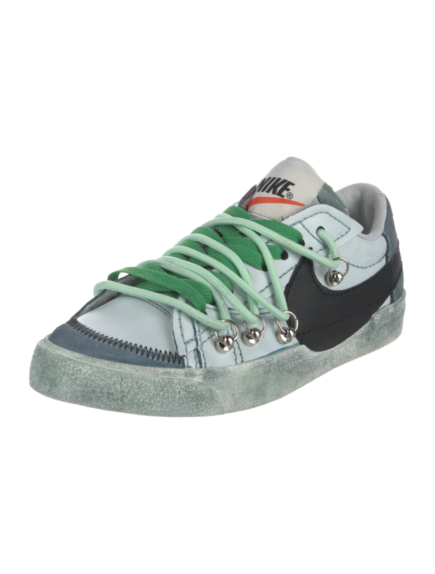 Nike Leather Colorblock Pattern Sneakers