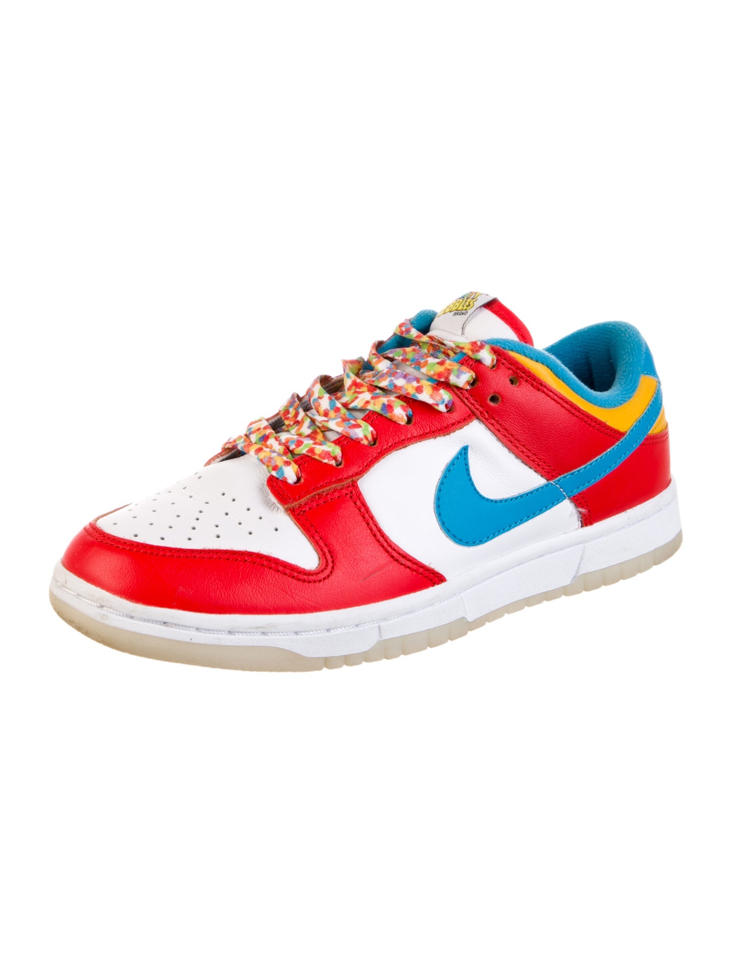 Nike Leather Colorblock Pattern Athletic Sneakers