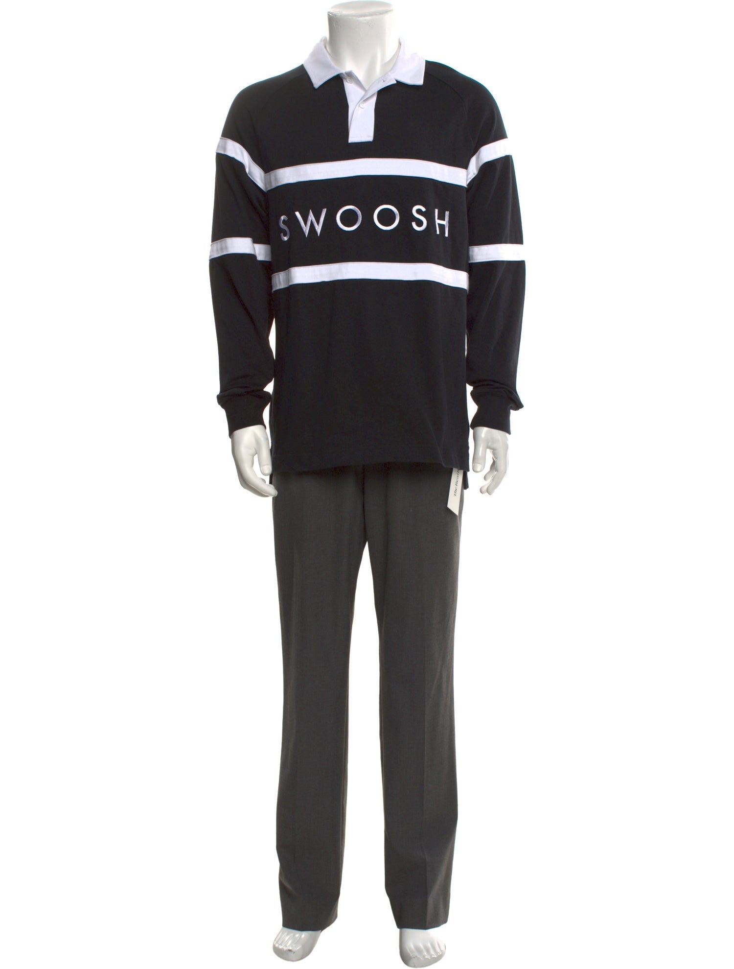 Nike Graphic Print Crew Neck Polo Shirt