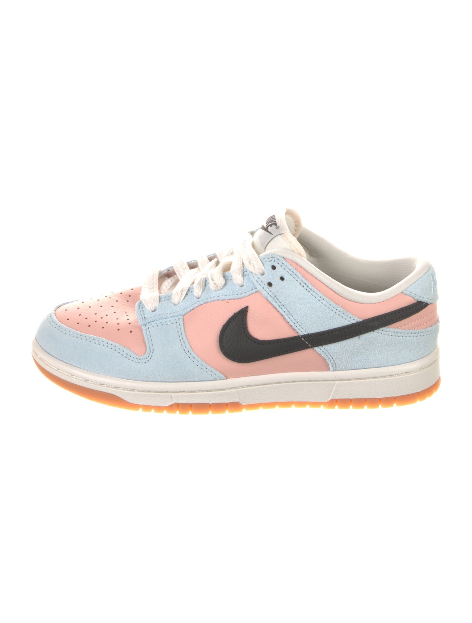Nike Suede Colorblock Pattern Athletic Sneakers
