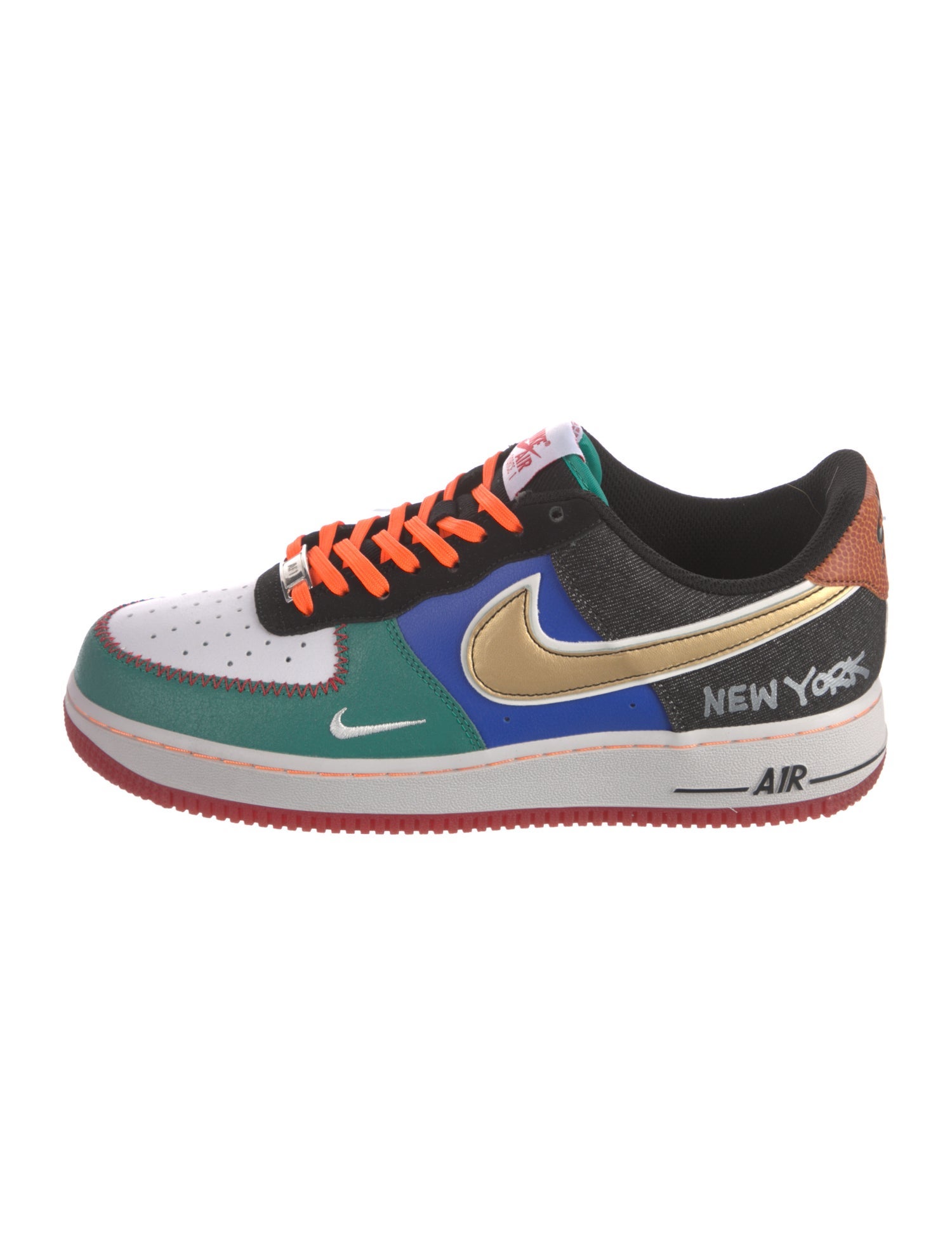 Nike Leather Colorblock Pattern Sneakers