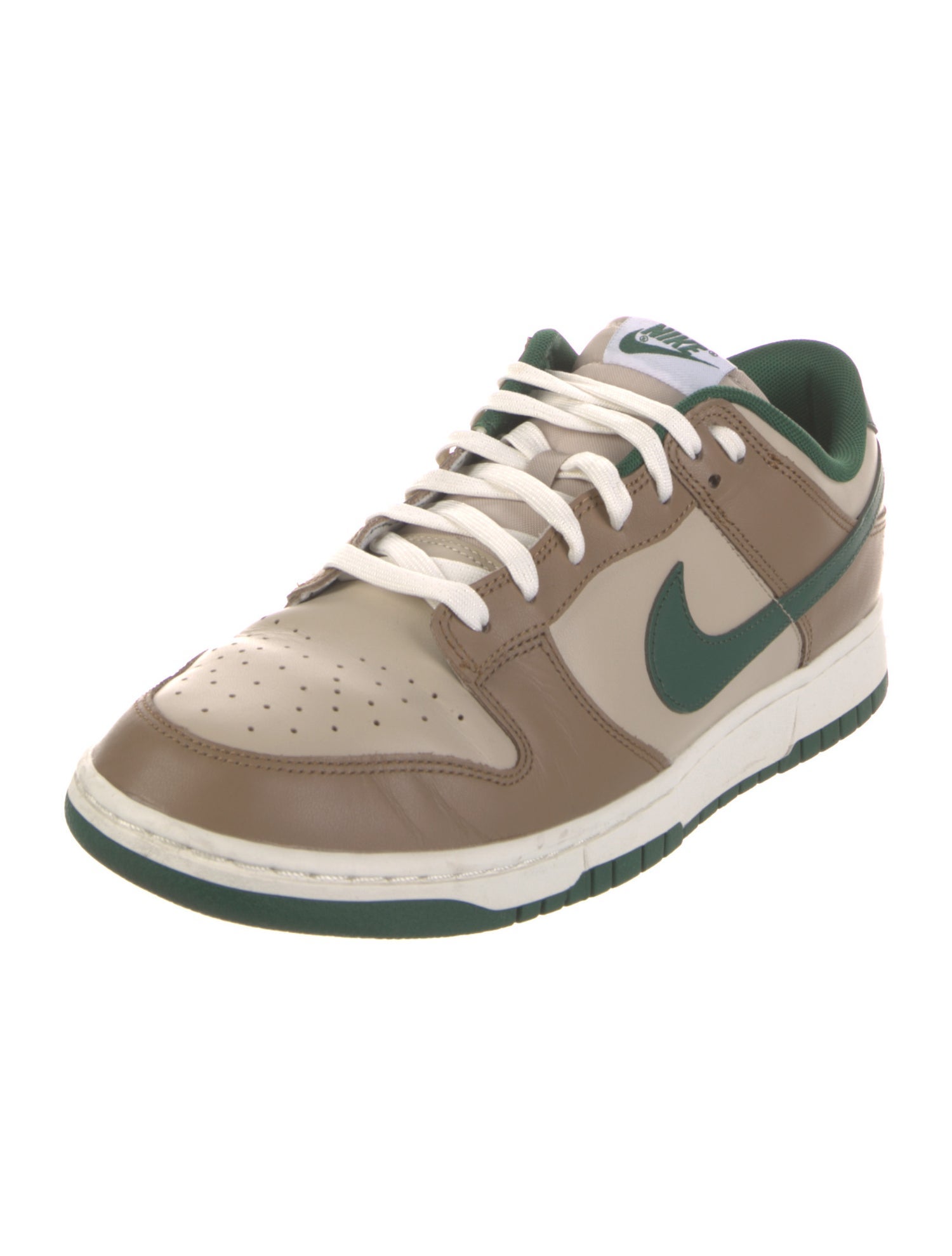 Nike Leather Colorblock Pattern Sneakers