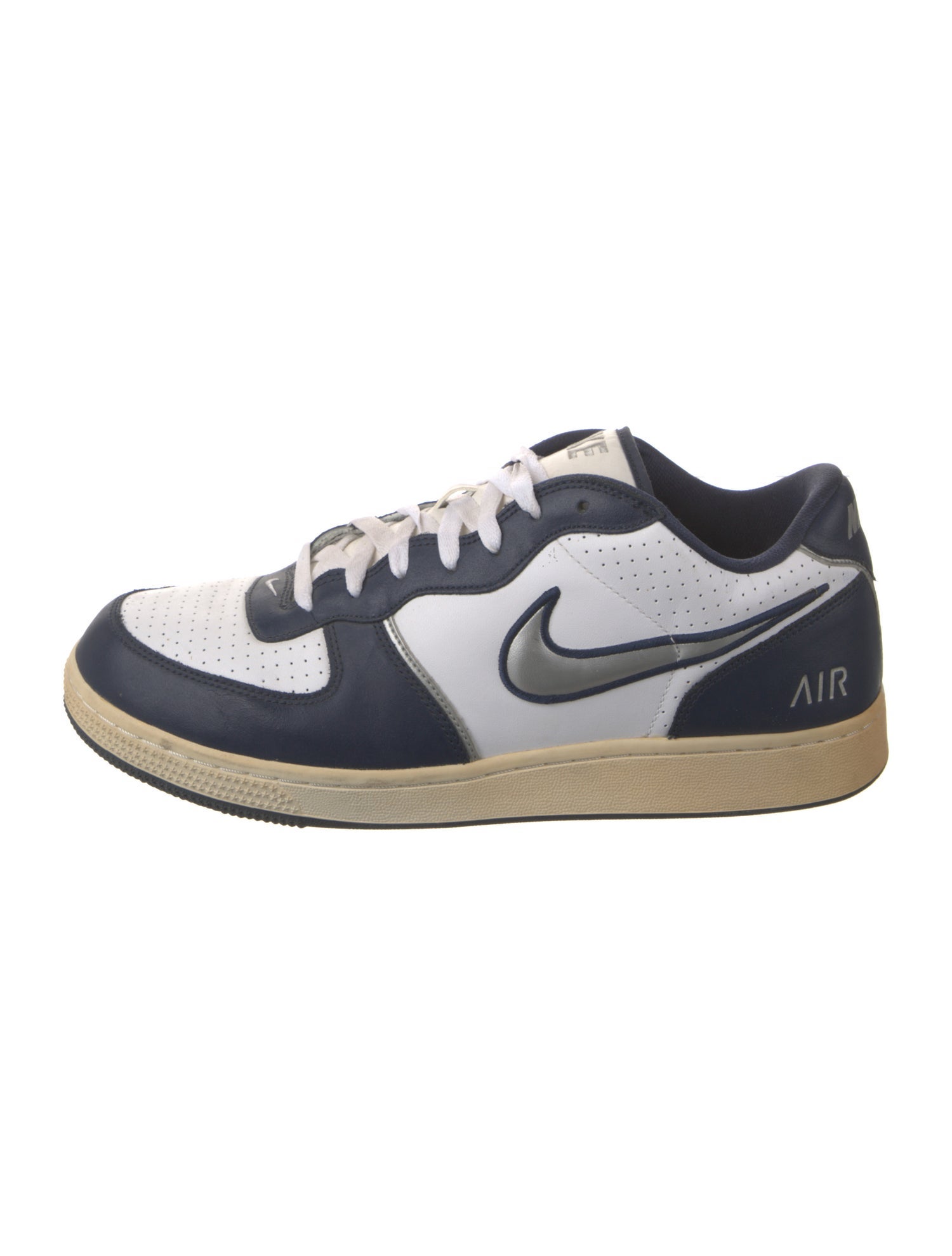 Nike Leather Colorblock Pattern Athletic Sneakers