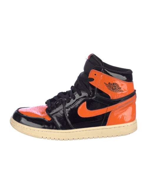 Nike Patent Leather Colorblock Pattern Sneakers