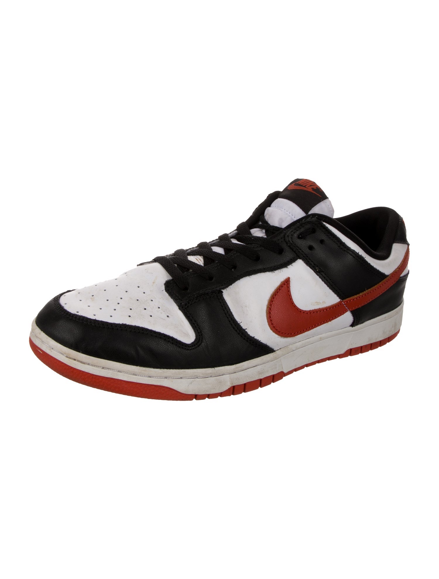 Nike Leather Colorblock Pattern Athletic Sneakers