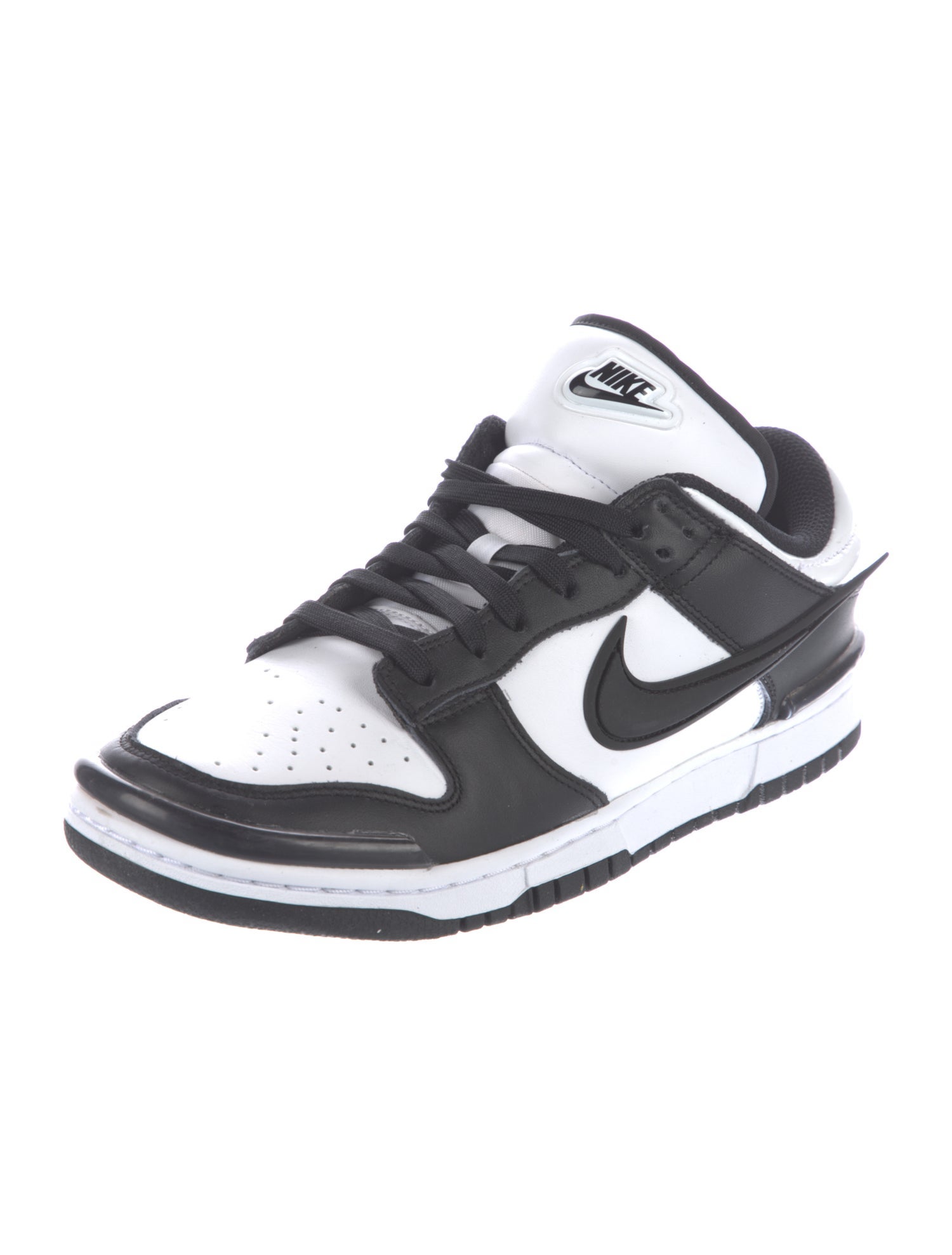 Nike Leather Colorblock Pattern Athletic Sneakers