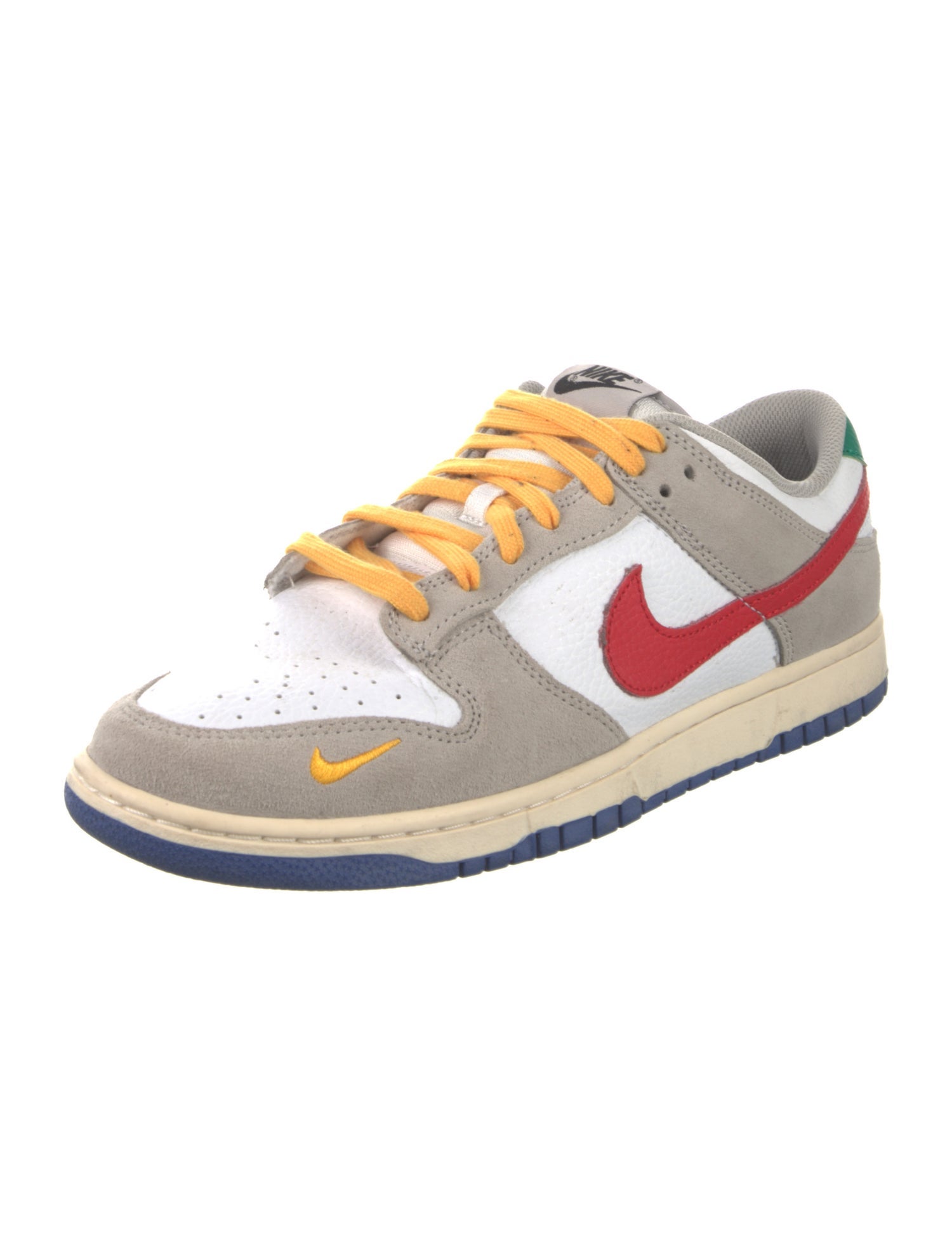 Nike Suede Colorblock Pattern Athletic Sneakers