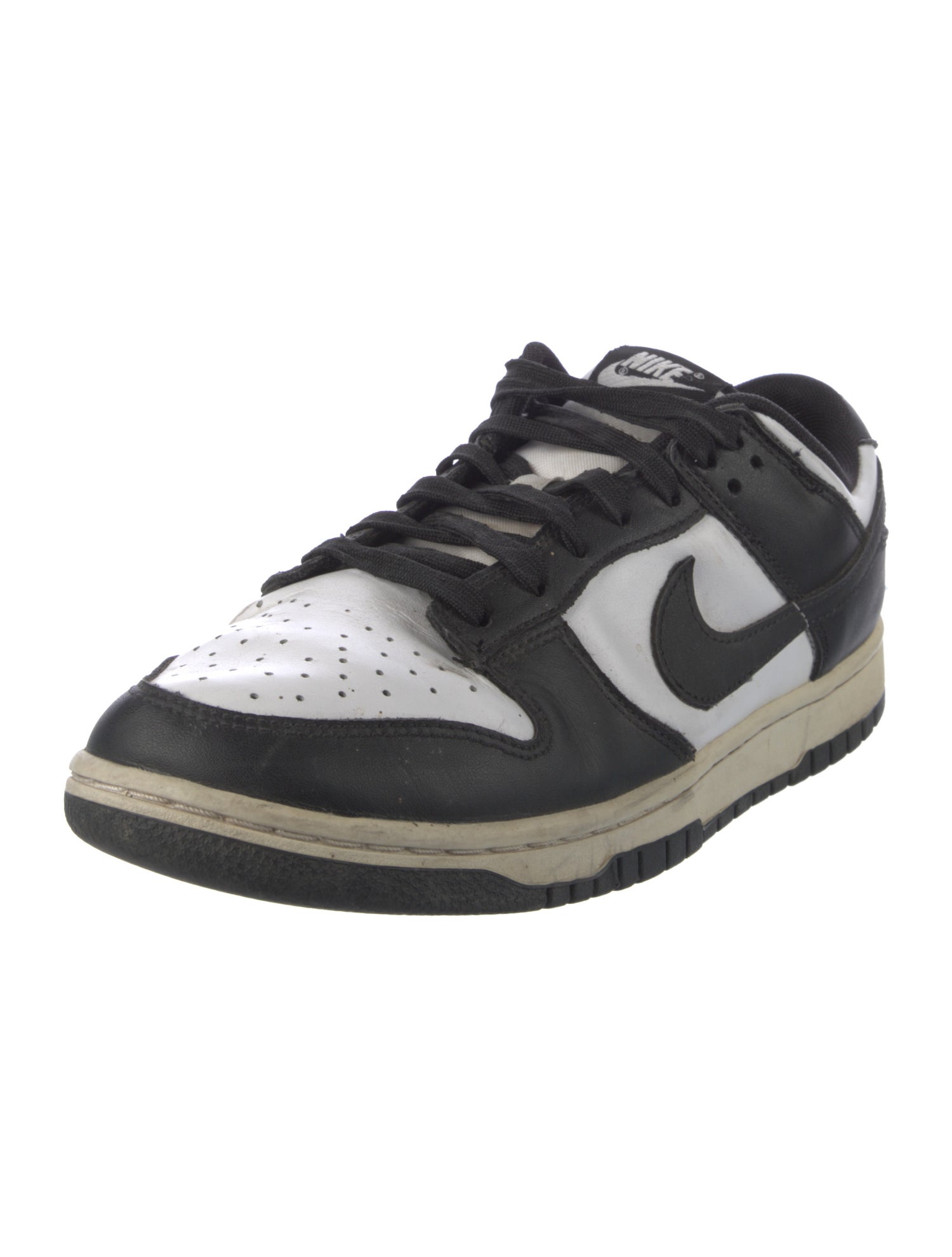 Nike Leather Colorblock Pattern Sneakers